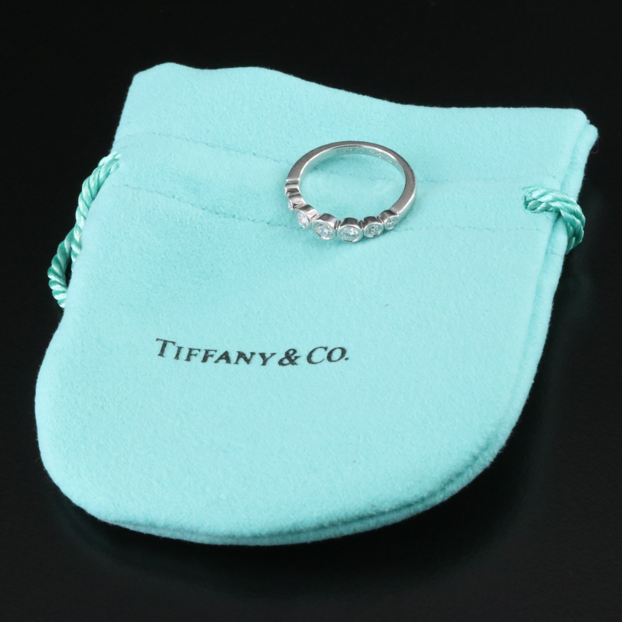 Tiffany & Co. Jazz Platinum 0.37 CTW Diamond Graduated Band Ring