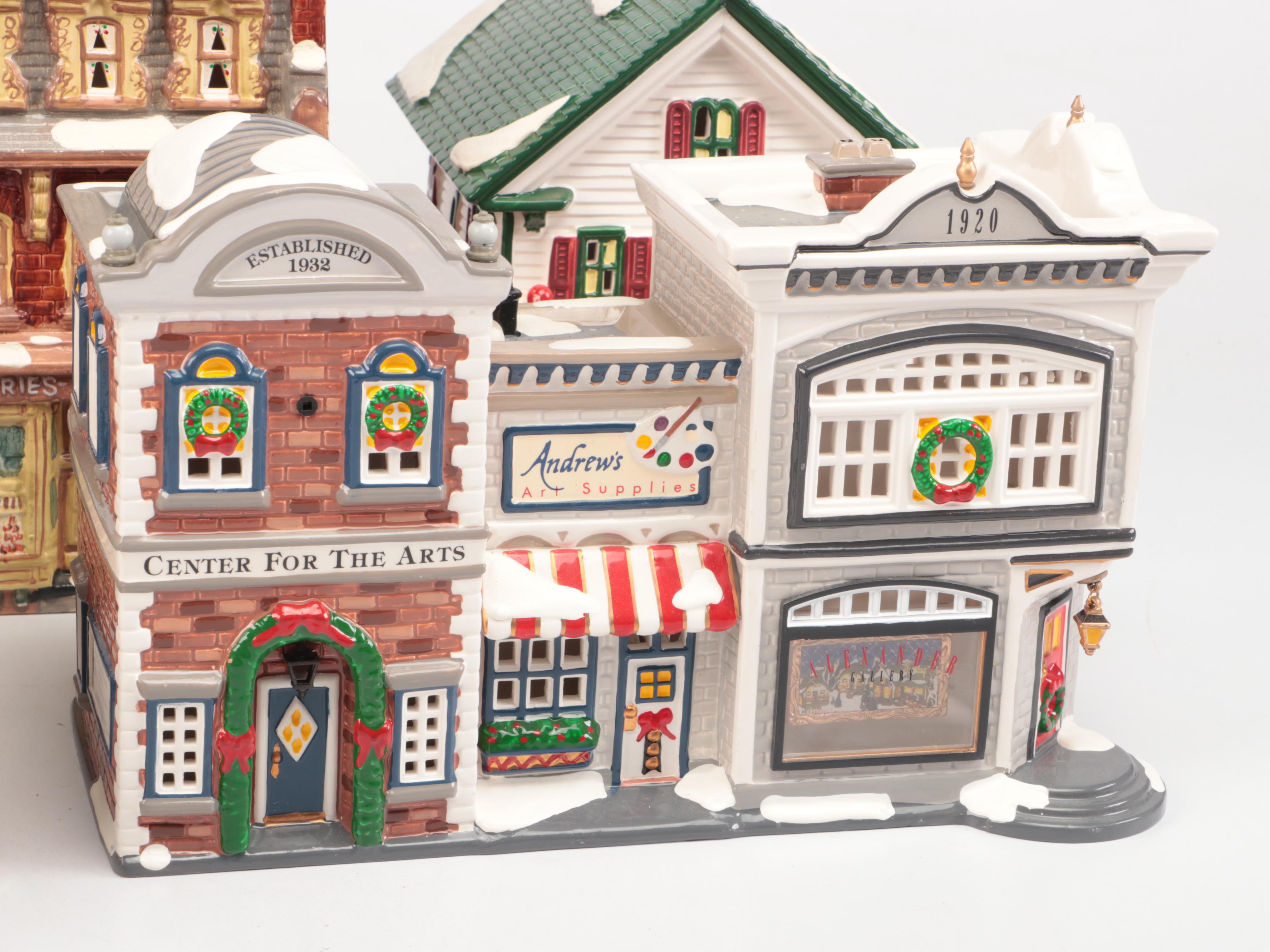 Dept. 56 U.S. Army Recruitment Set, AAA Towing Set, and Other Snow Village Décor