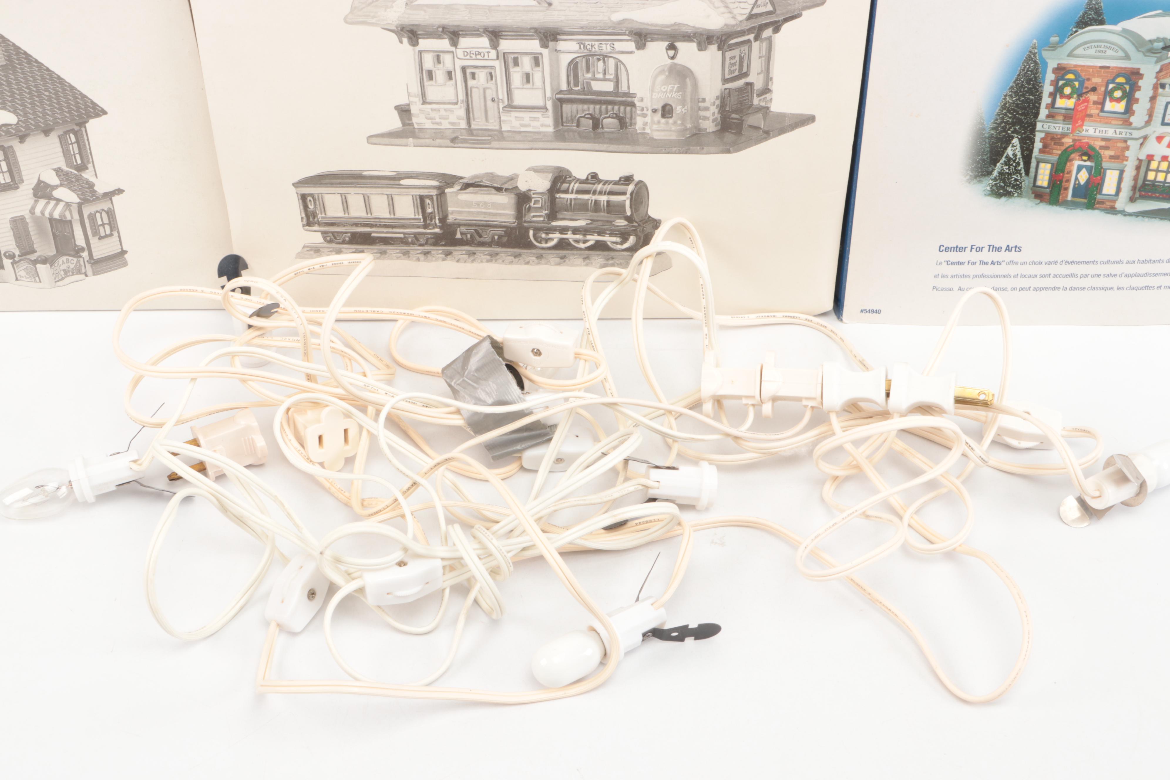 Dept. 56 U.S. Army Recruitment Set, AAA Towing Set, and Other Snow Village Décor