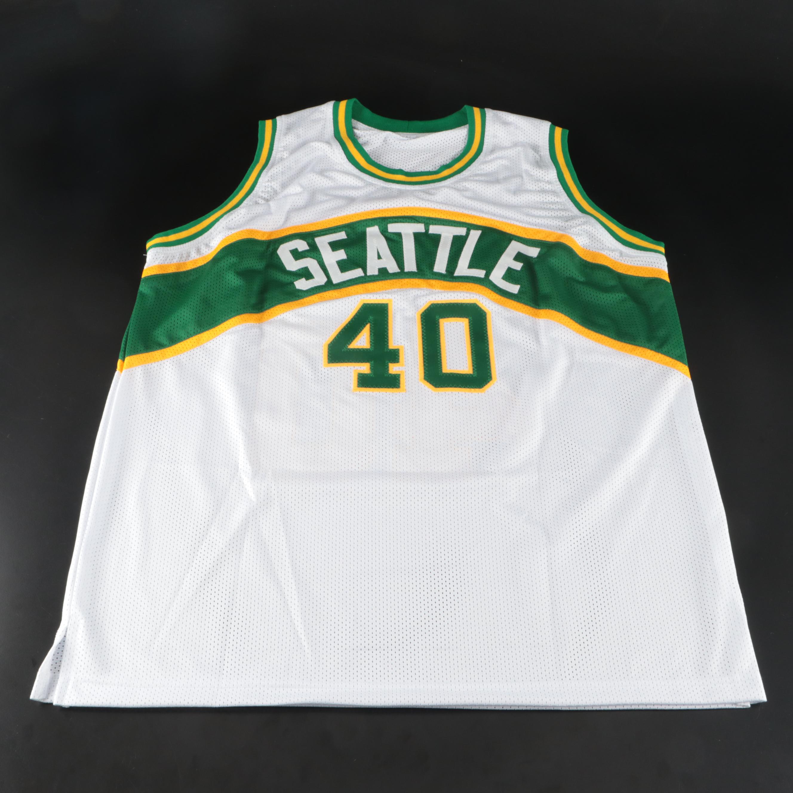 Shawn Kemp Signed Seattle Supersonics Basketball Jersey, Beckett