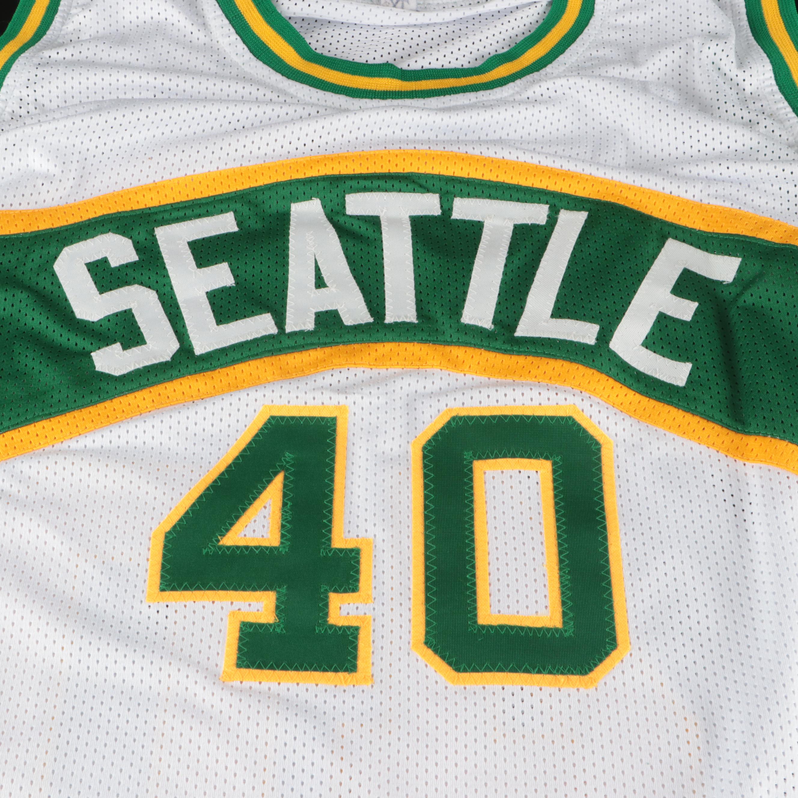 Shawn Kemp Signed Seattle Supersonics Basketball Jersey, Beckett