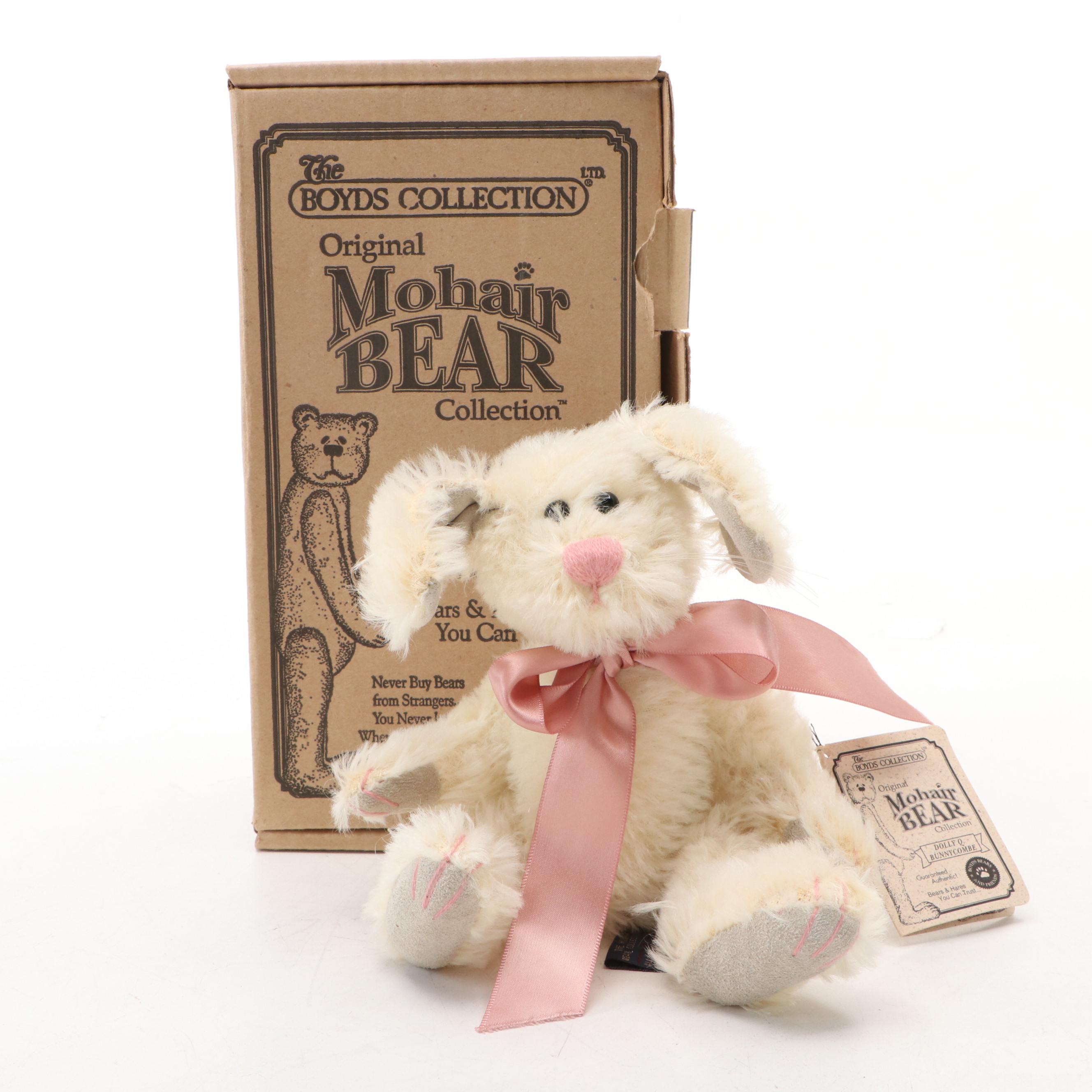 Boyds Bears "Dolly Q Bunnycombe" Mohair Stuffed Animal, 1997