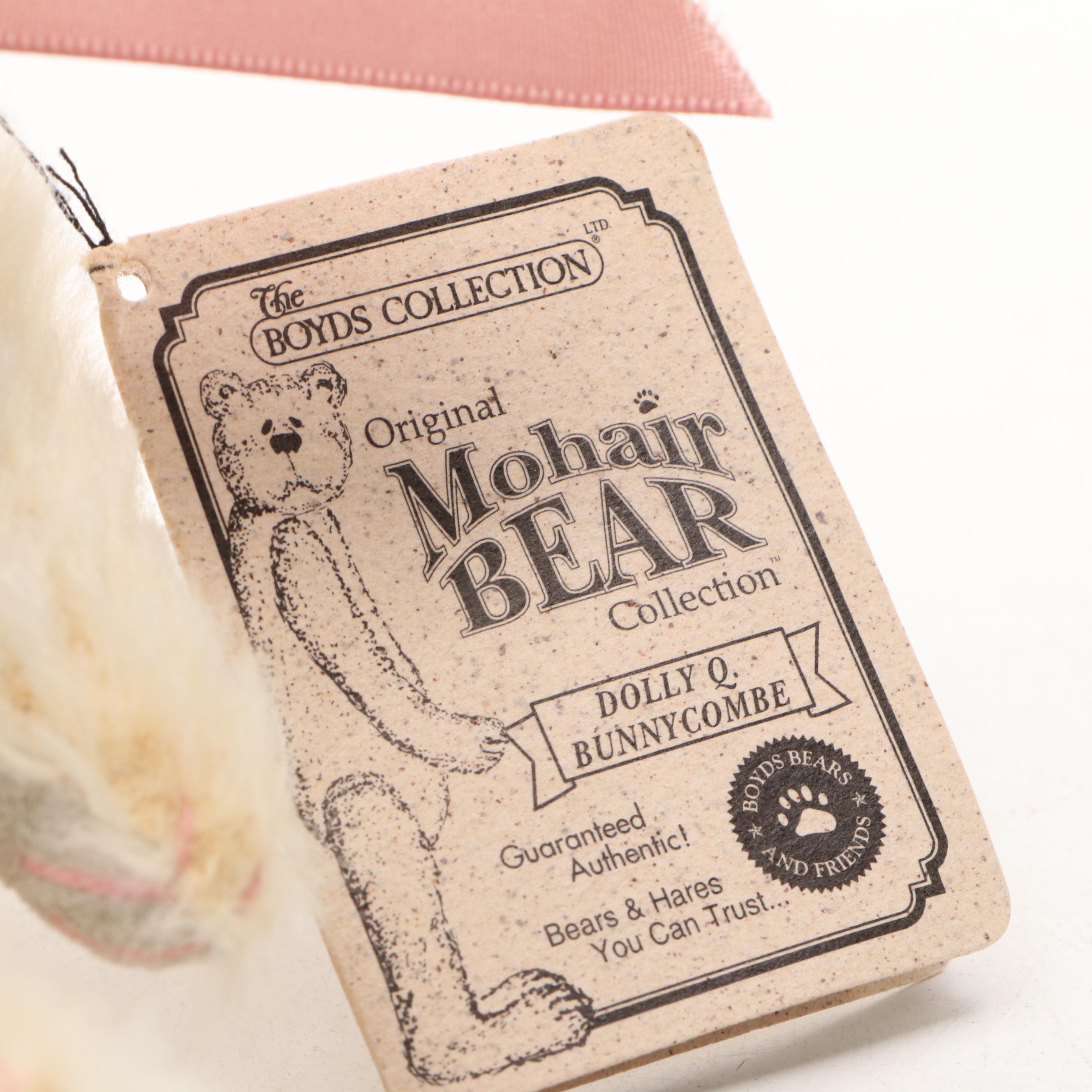 Boyds Bears "Dolly Q Bunnycombe" Mohair Stuffed Animal, 1997