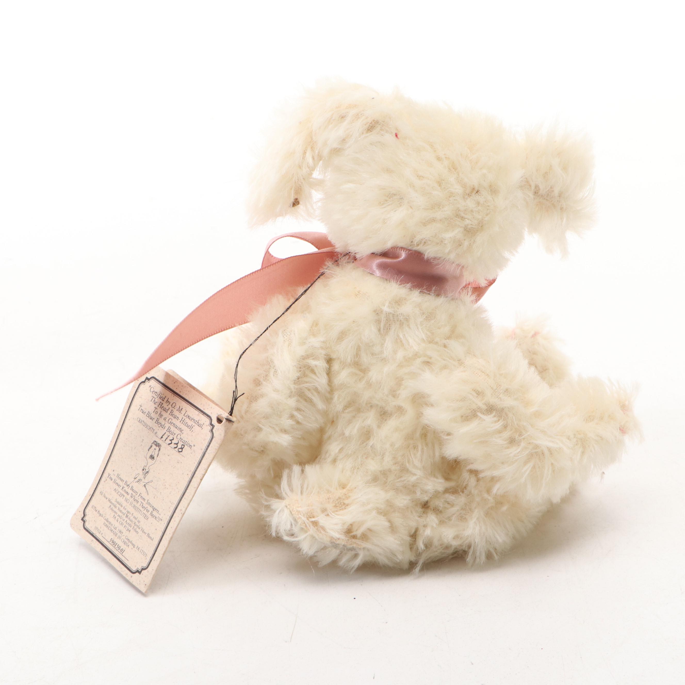 Boyds Bears "Dolly Q Bunnycombe" Mohair Stuffed Animal, 1997