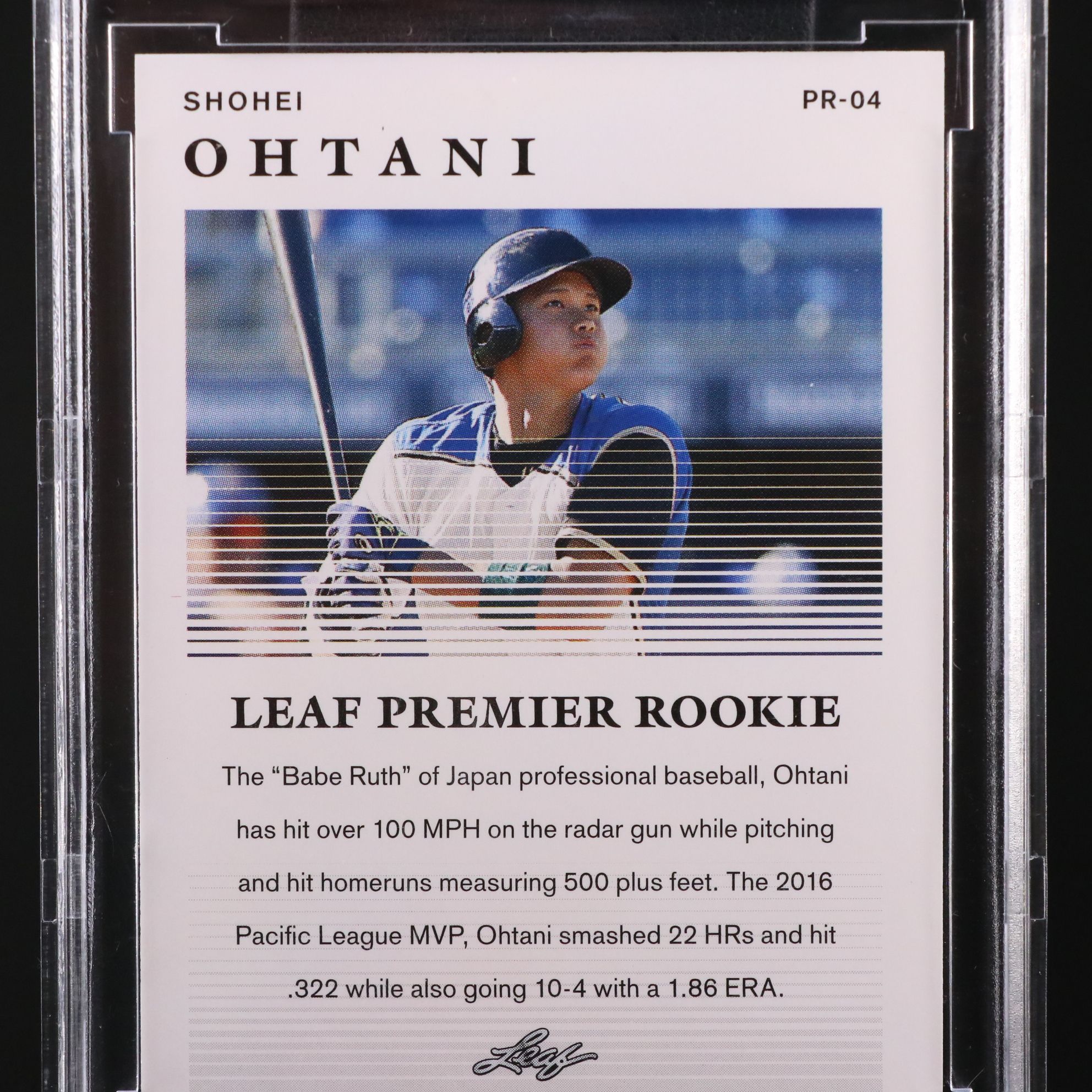 2018 Leaf Shohei Ohtani Rookie Year Baseball Card Graded BCCG 10