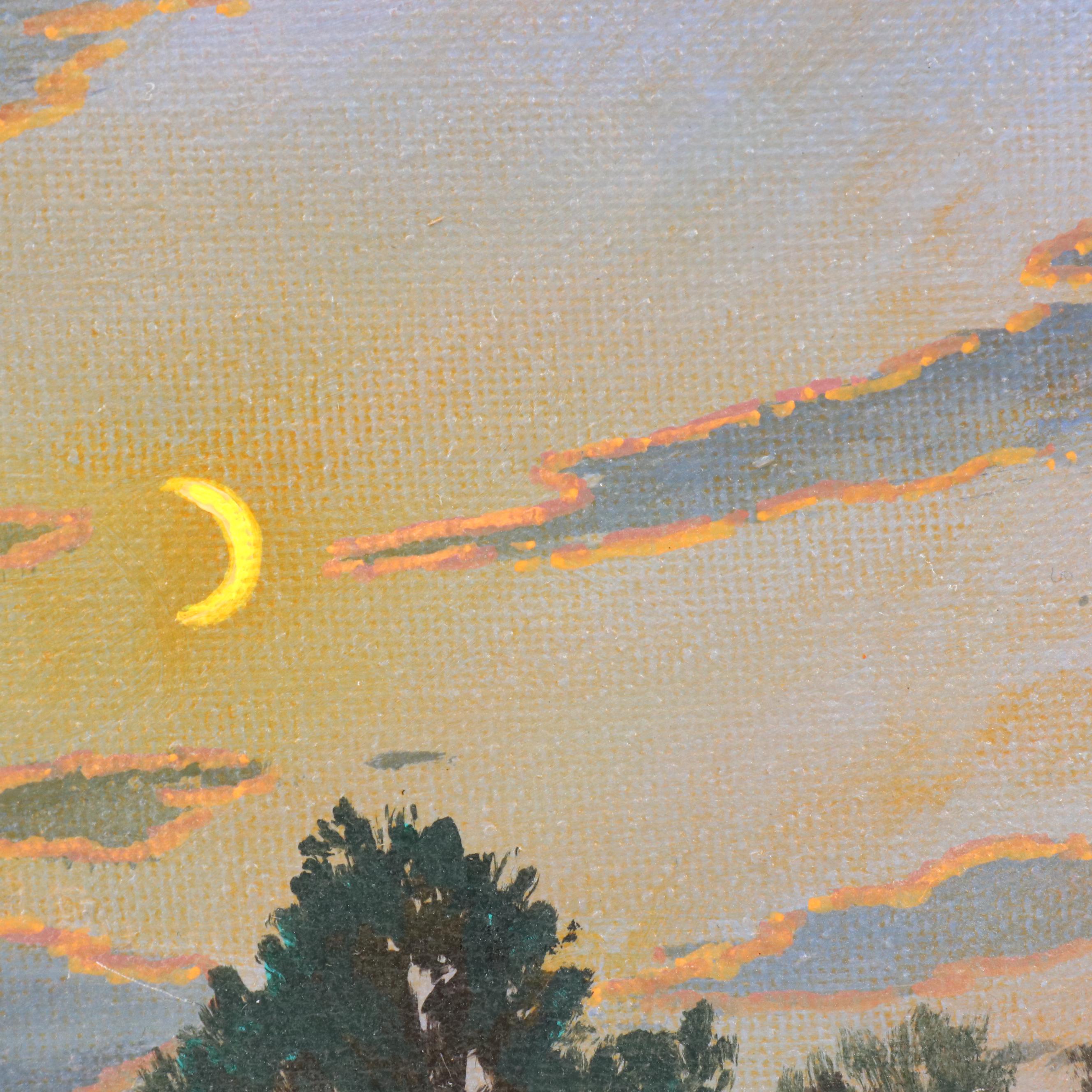 Doug "Bumo" Johnpeer Nocturne Landscape Oil Painting, 2025