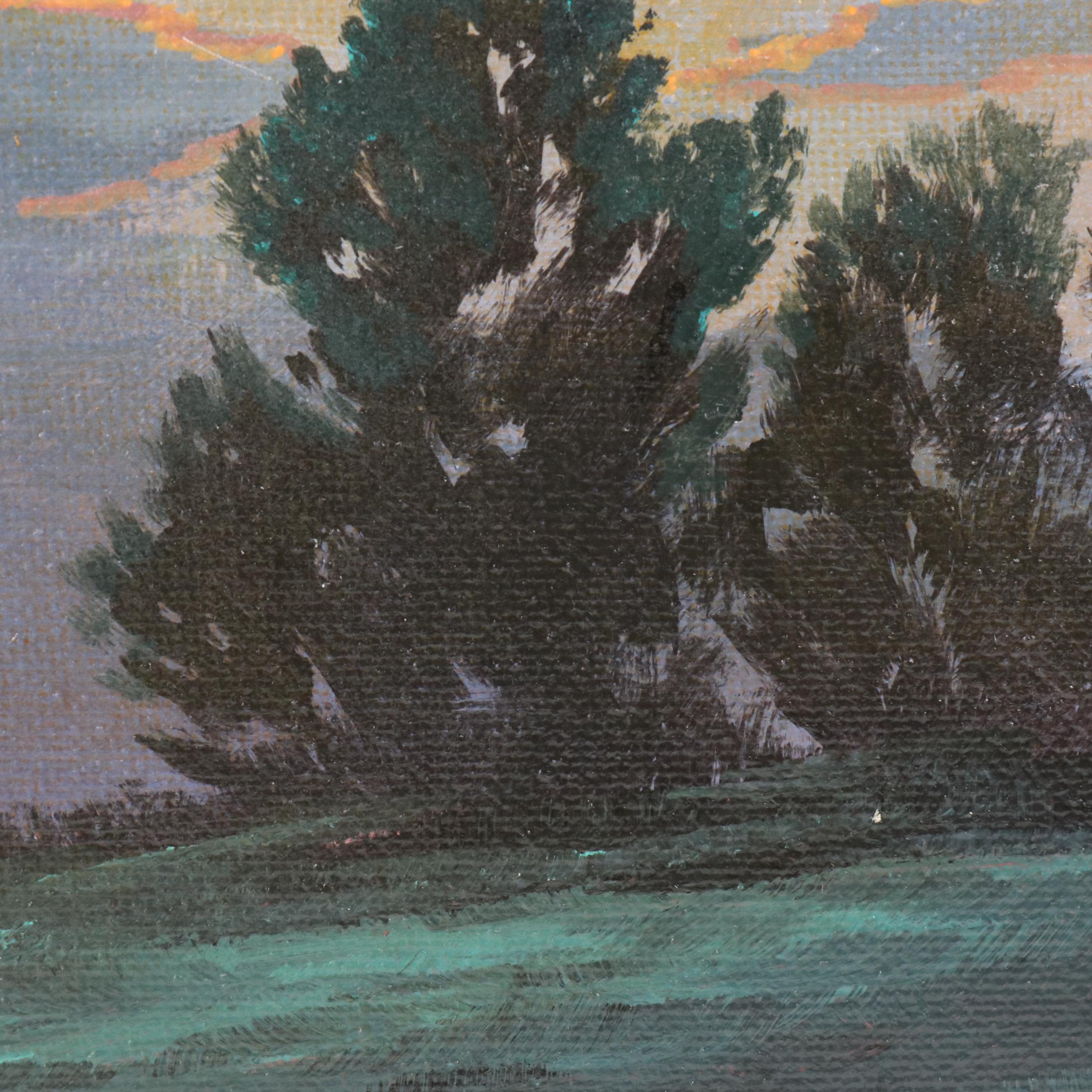 Doug "Bumo" Johnpeer Nocturne Landscape Oil Painting, 2025