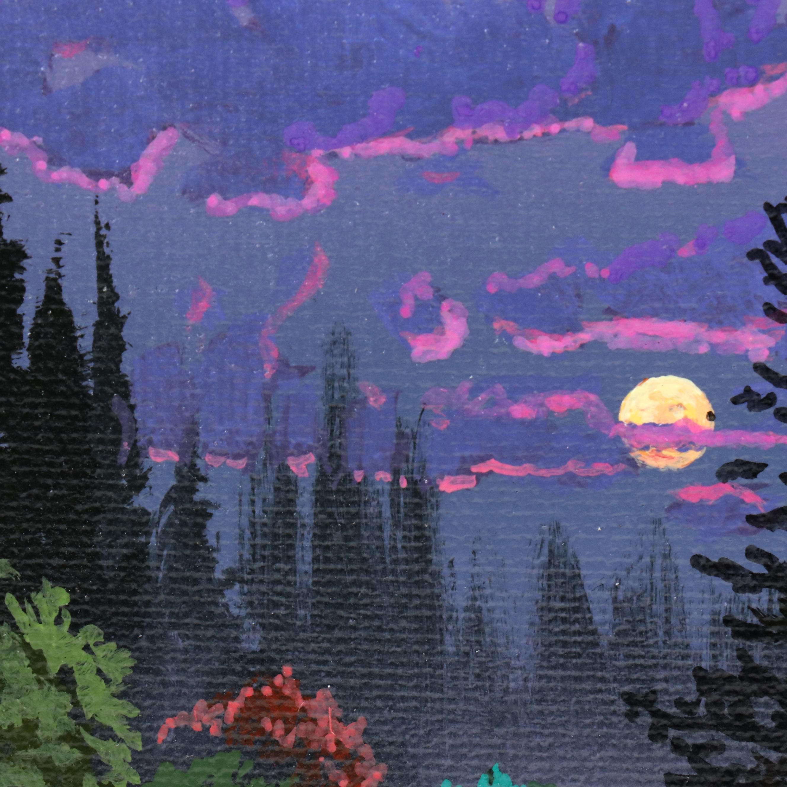 Doug "Bumo" Johnpeer Nocturne Landscape Oil Painting, 2025