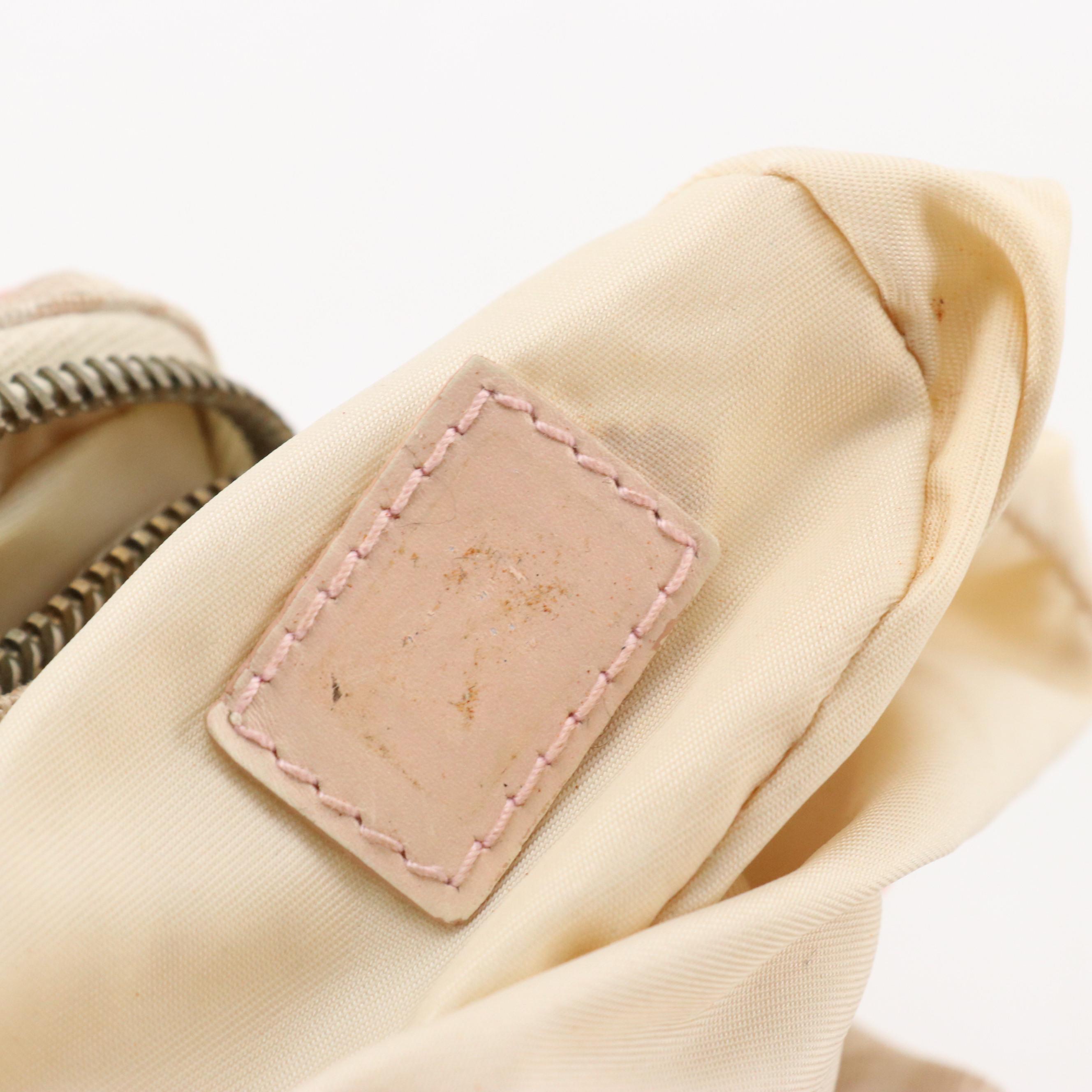 Chanel Travel Ligne Two Compartment Handbag in Light Pink CC Nylon Jacquard