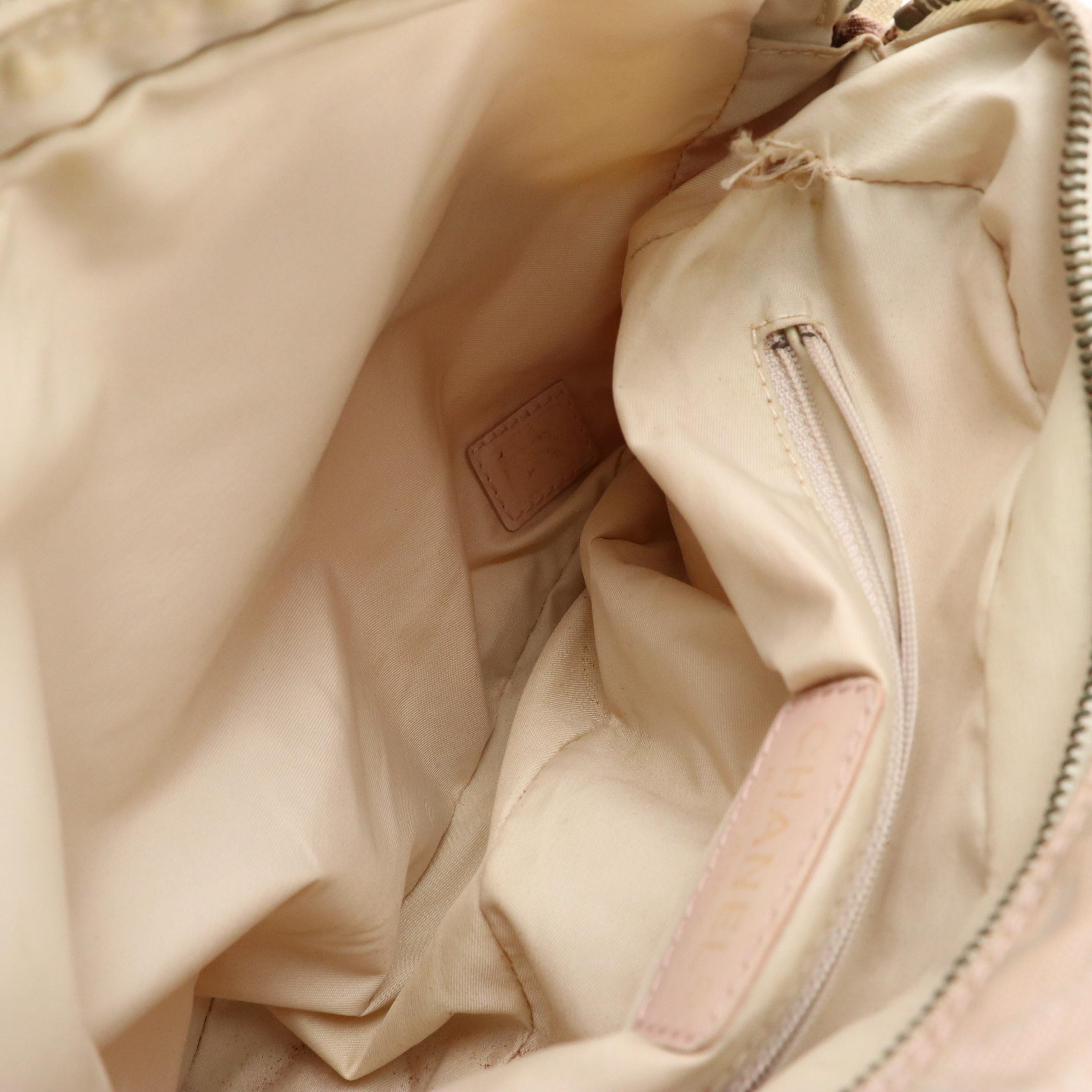 Chanel Travel Ligne Two Compartment Handbag in Light Pink CC Nylon Jacquard