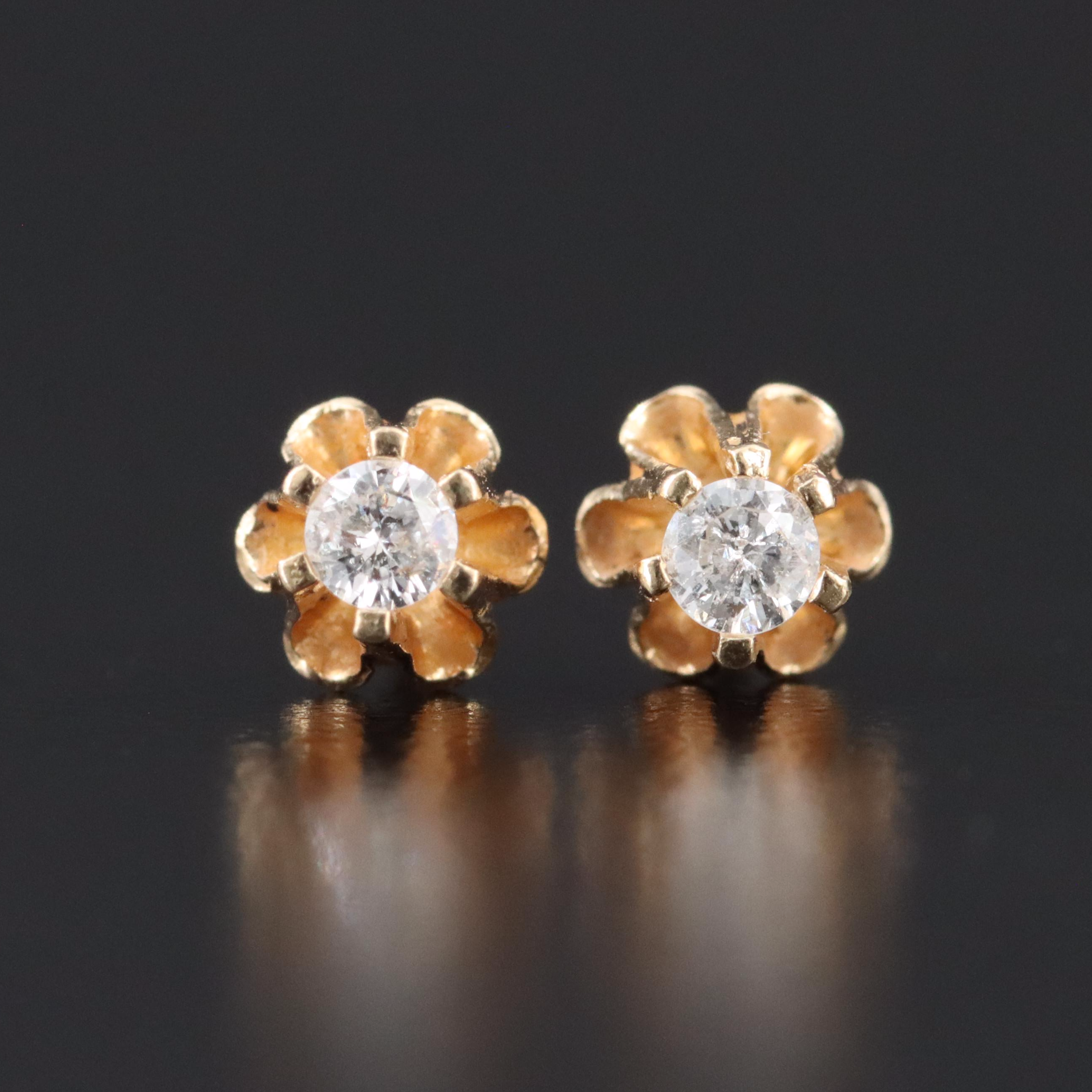 14K 0.10 CTW Diamond Stud Earrings