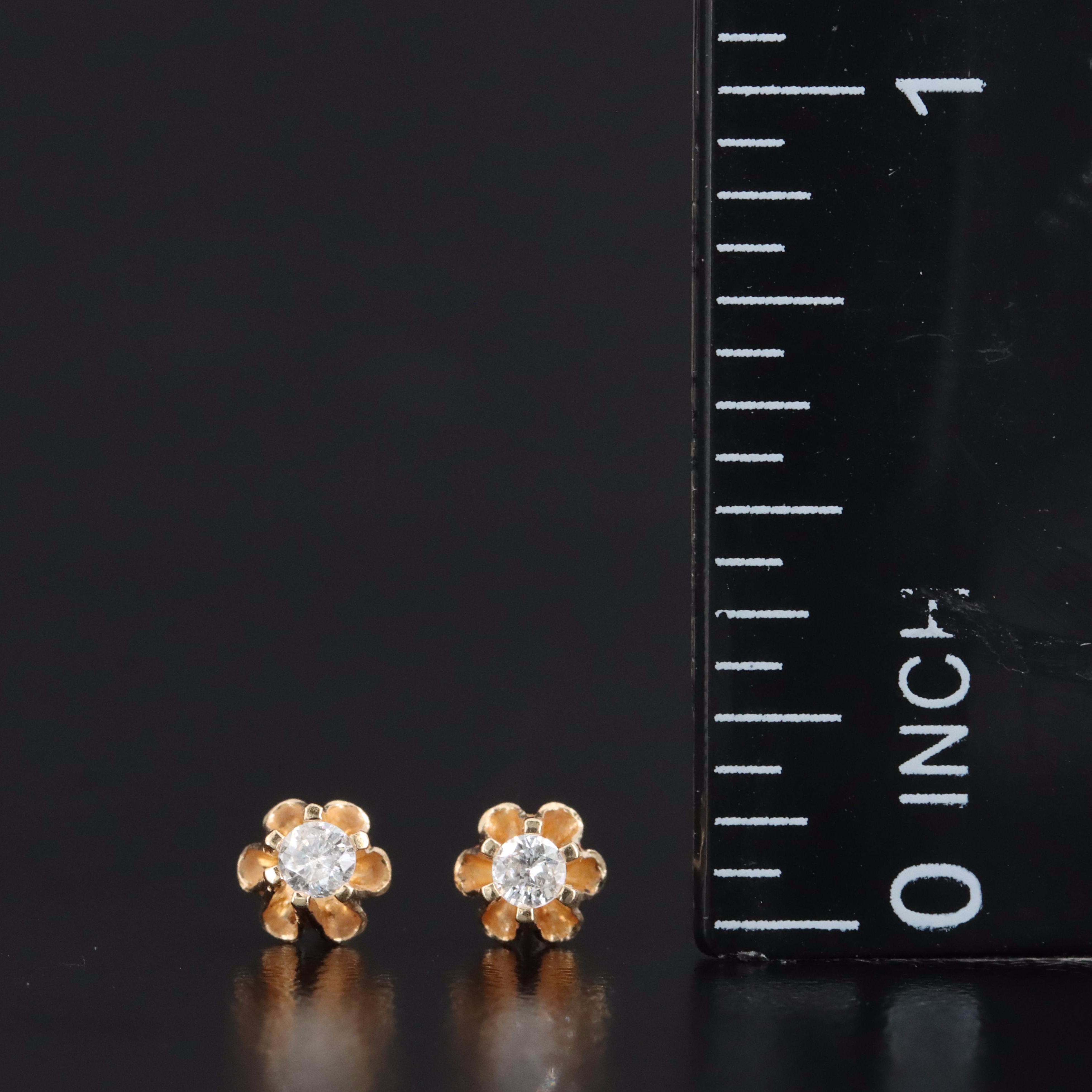 14K 0.10 CTW Diamond Stud Earrings