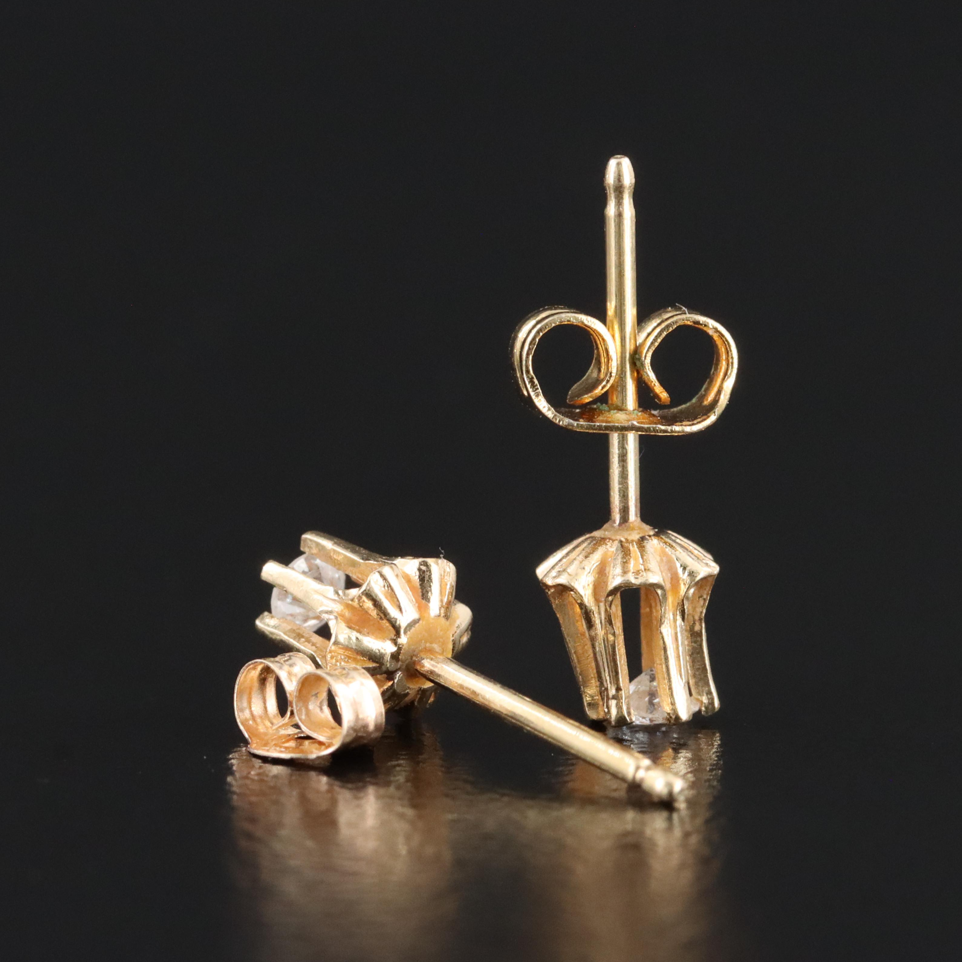 14K 0.10 CTW Diamond Stud Earrings