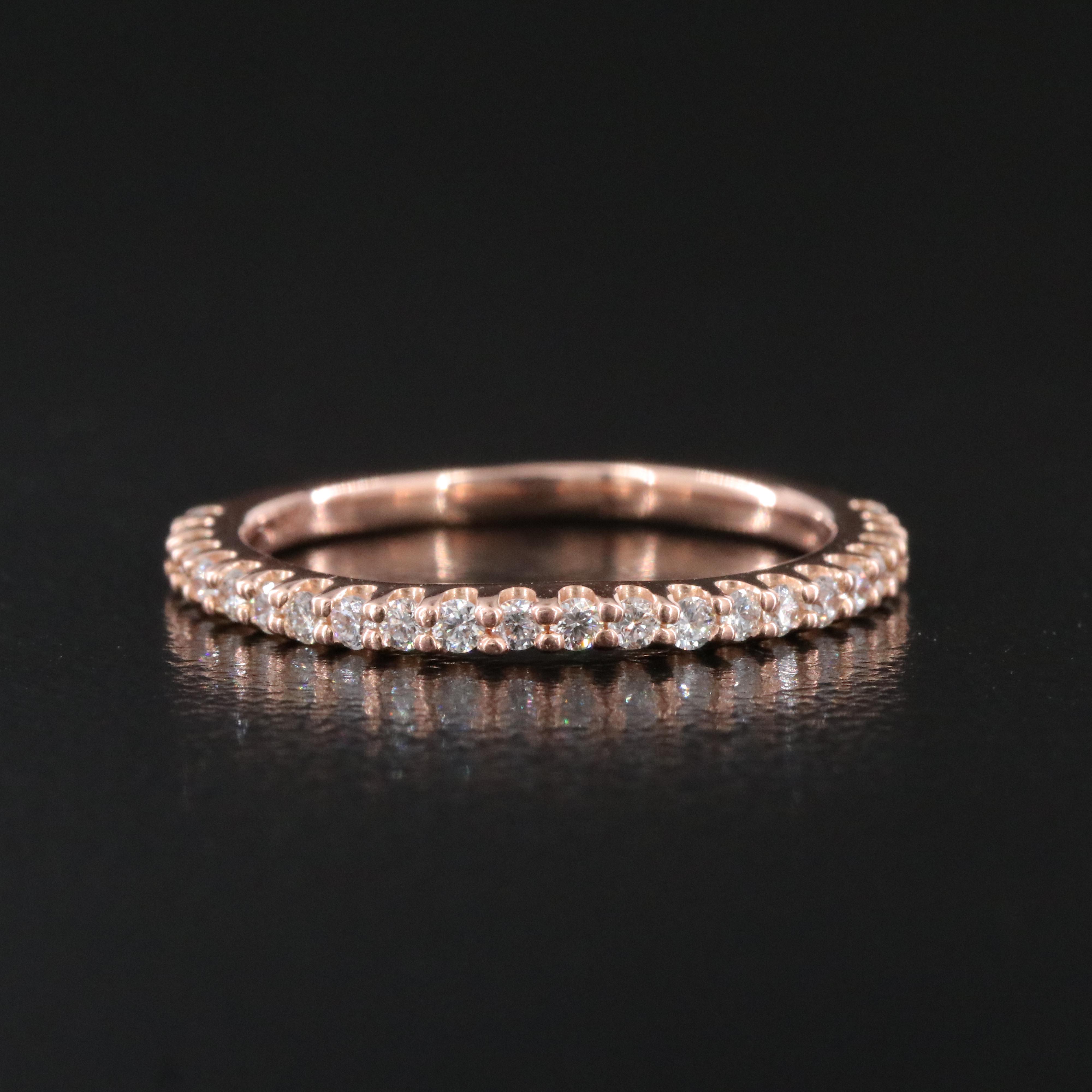 14K 0.27 CTW Diamond Rose Gold Band