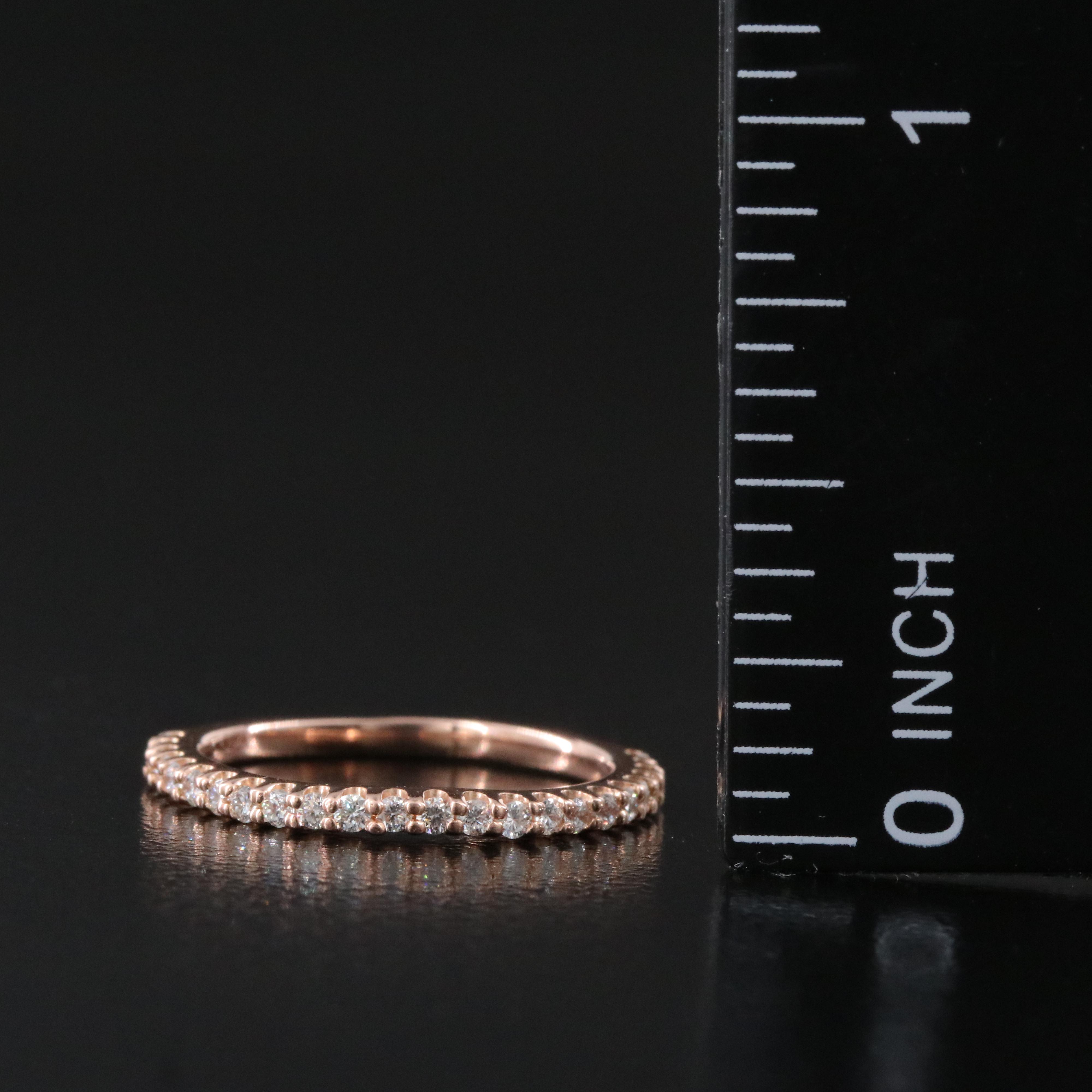 14K 0.27 CTW Diamond Rose Gold Band