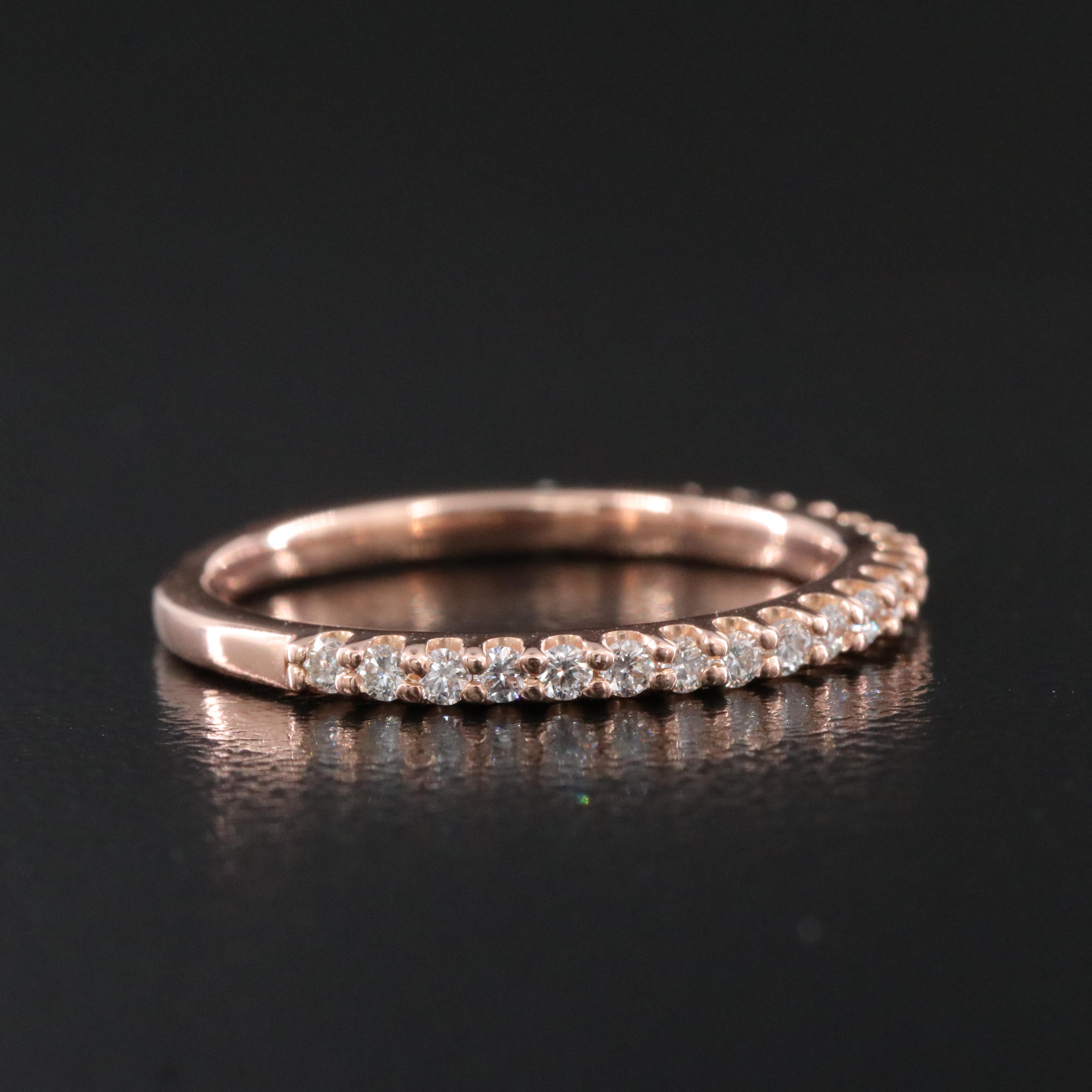 14K 0.27 CTW Diamond Rose Gold Band