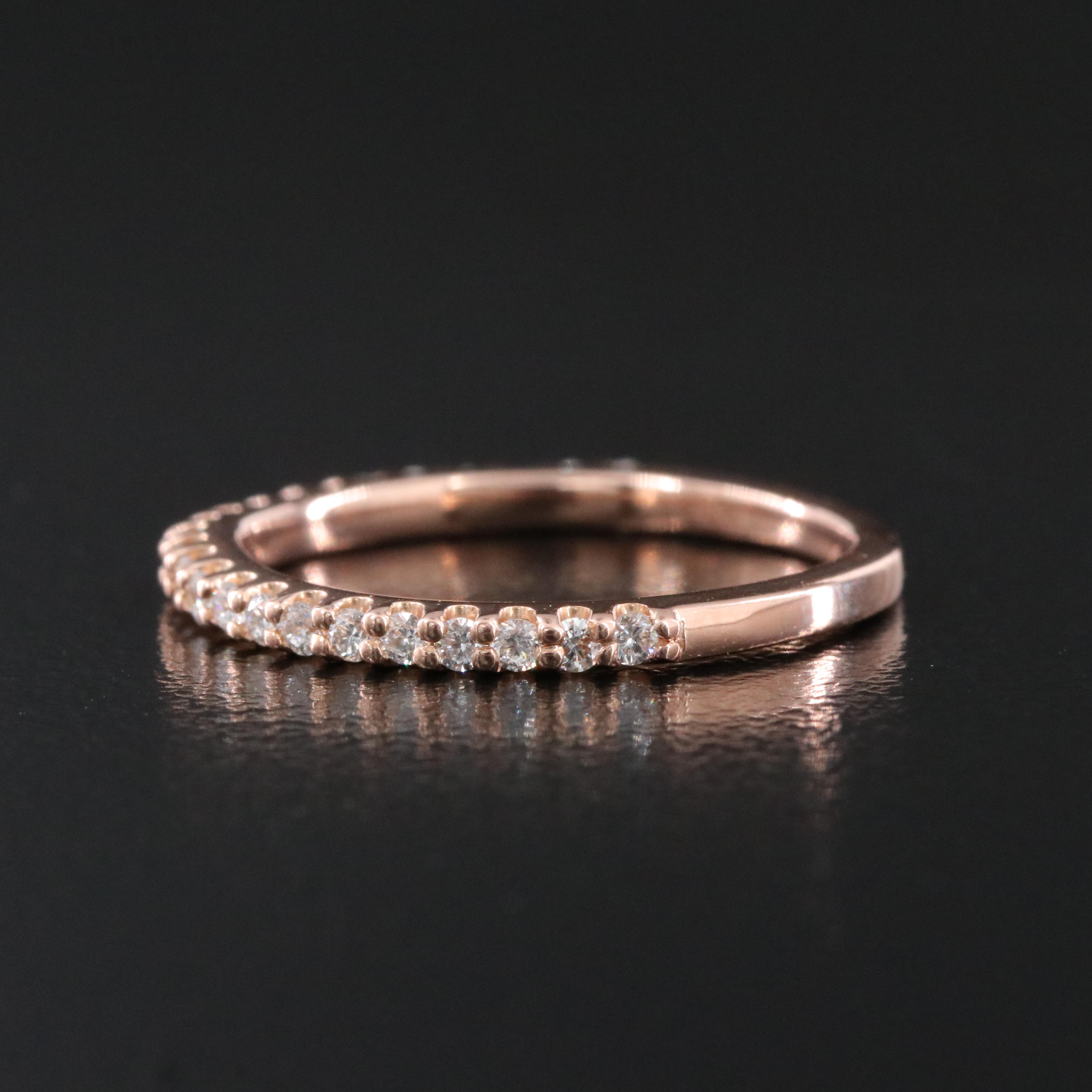 14K 0.27 CTW Diamond Rose Gold Band