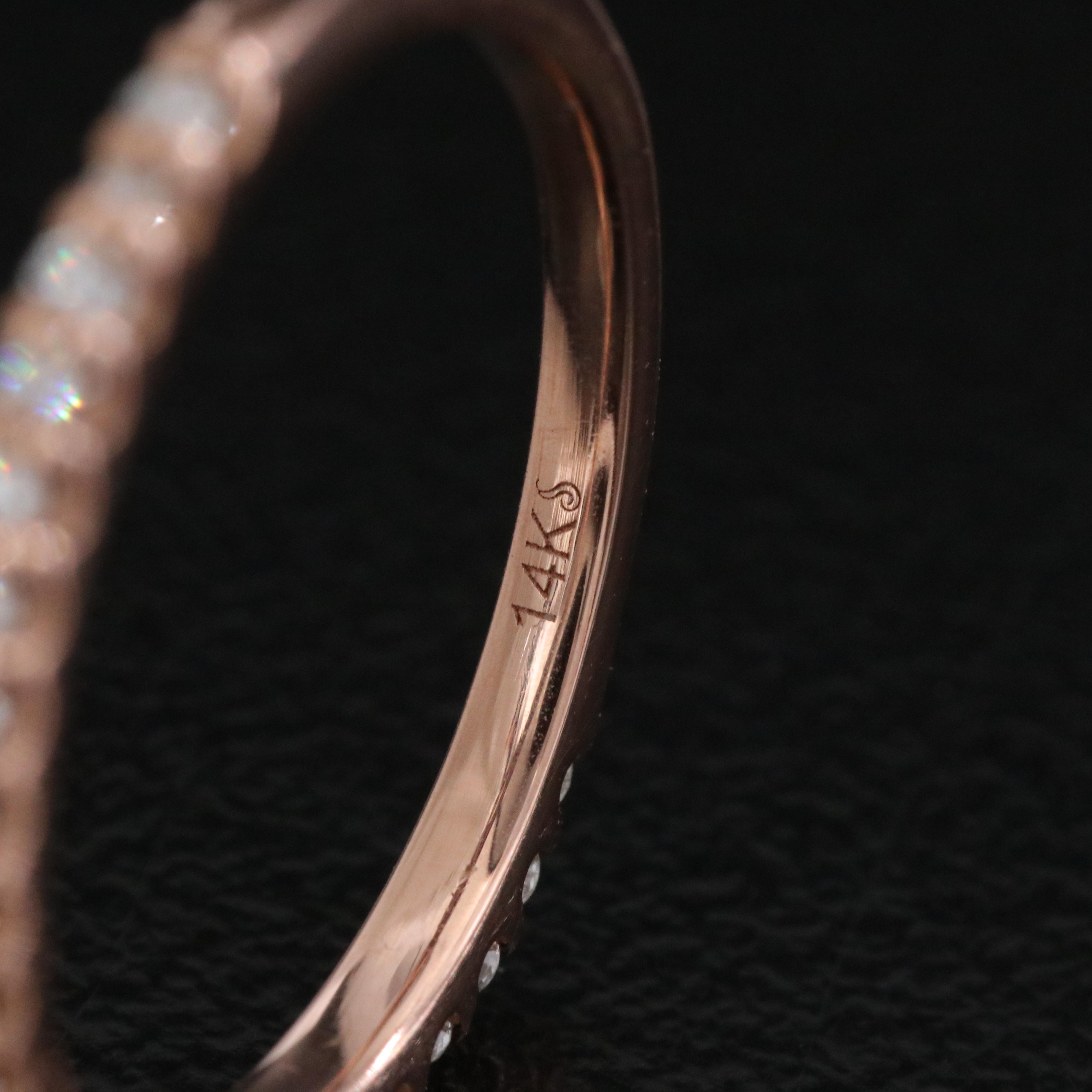 14K 0.27 CTW Diamond Rose Gold Band