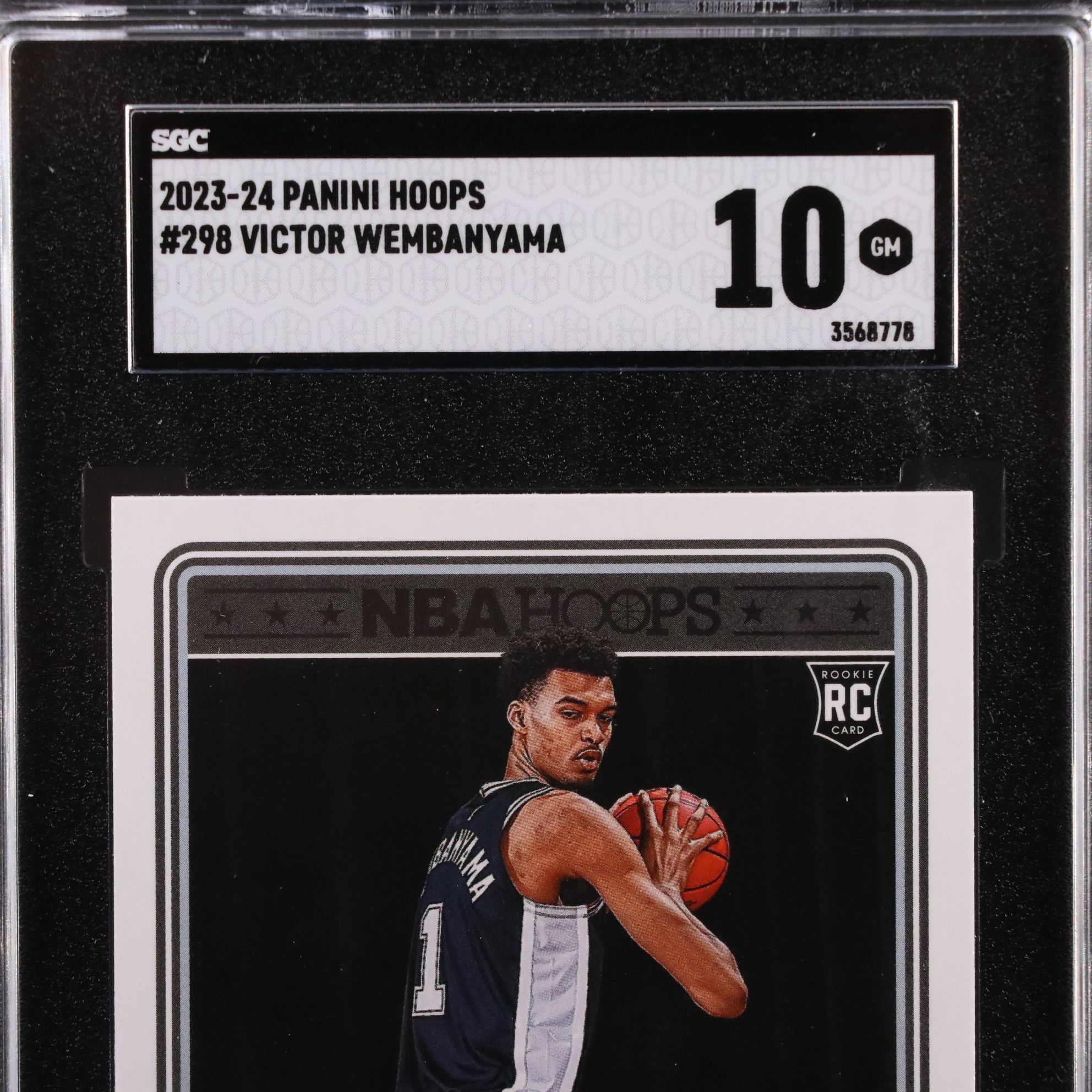 2023 Panini Hoops Victor Wembanyama Rookie Basketball Card Graded SGC 10