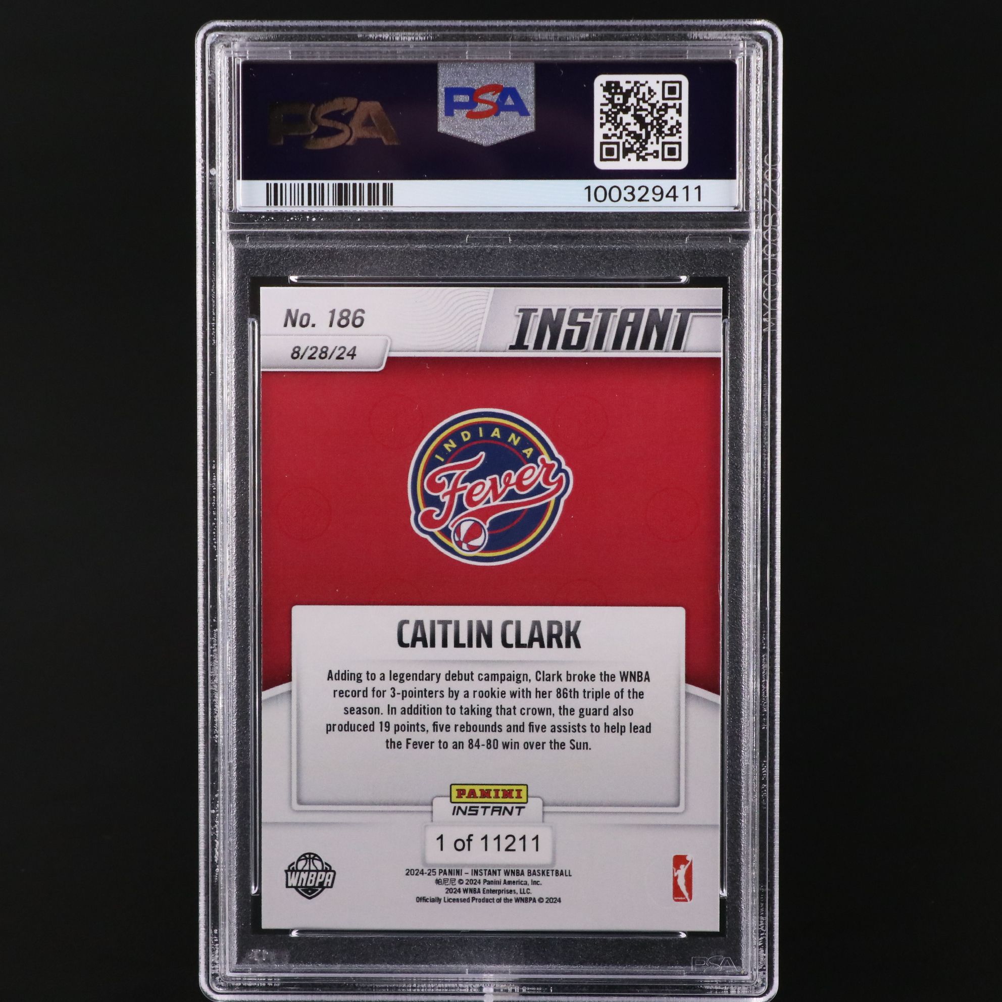 2024 Panini Instant Caitlin Clark Rookie Basketball Card Graded PSA 10