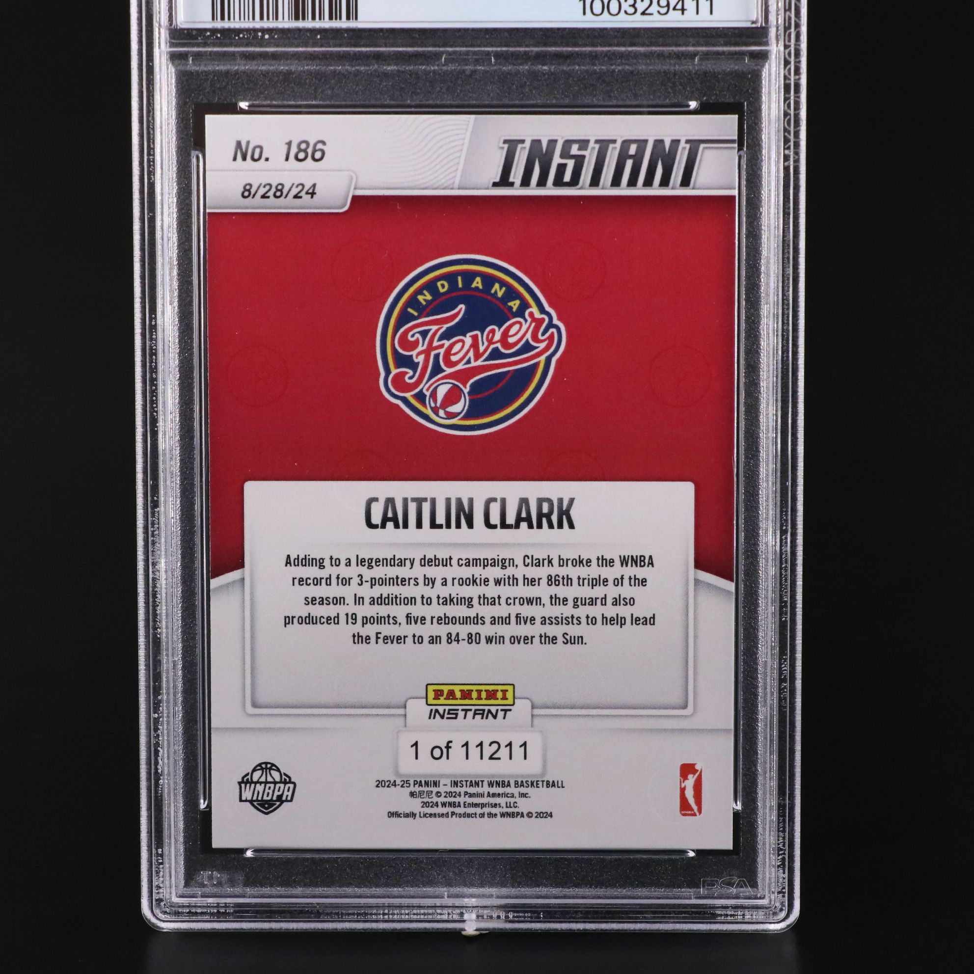 2024 Panini Instant Caitlin Clark Rookie Basketball Card Graded PSA 10
