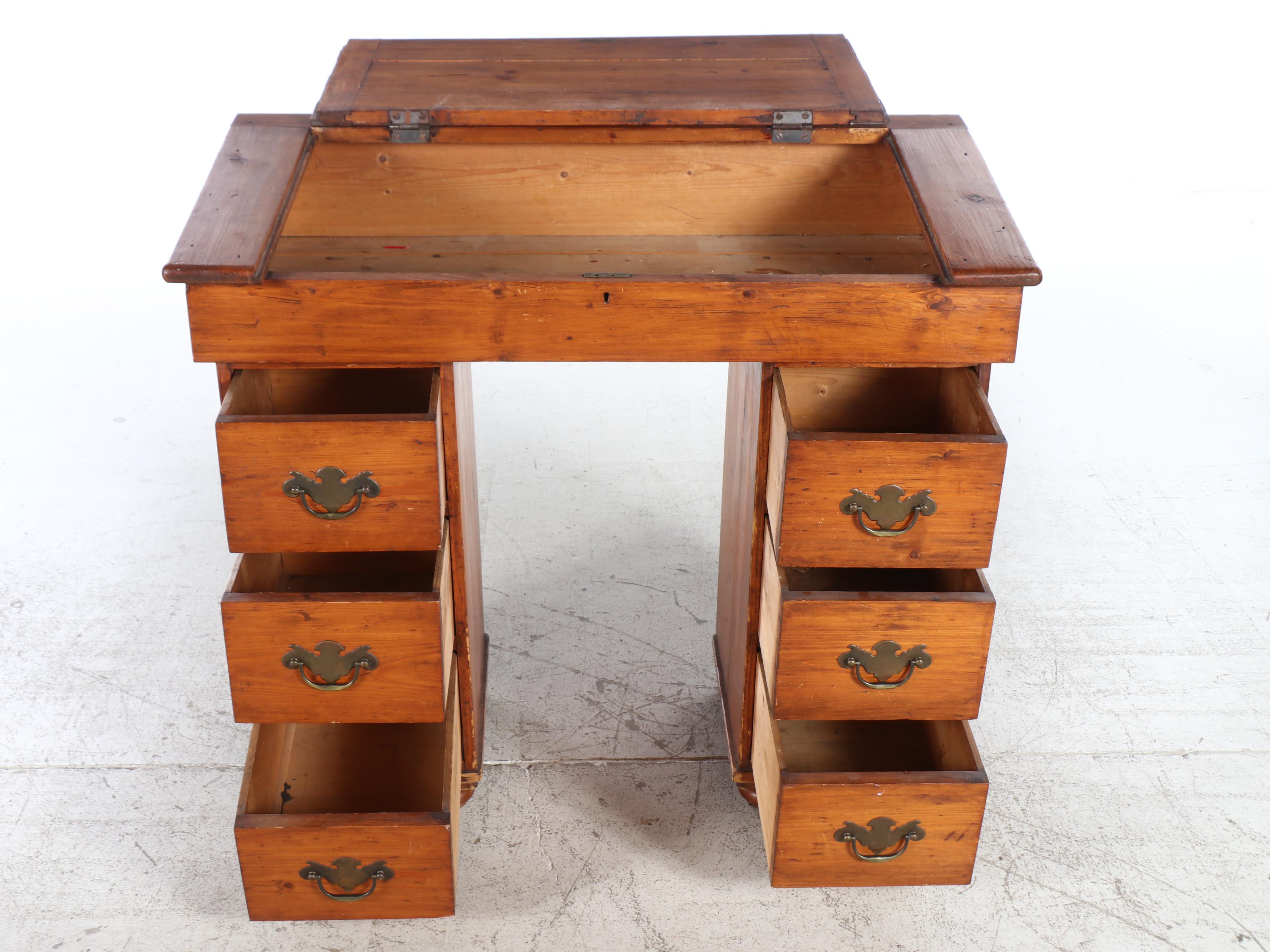 Chippendale Style Pine Writing Desk