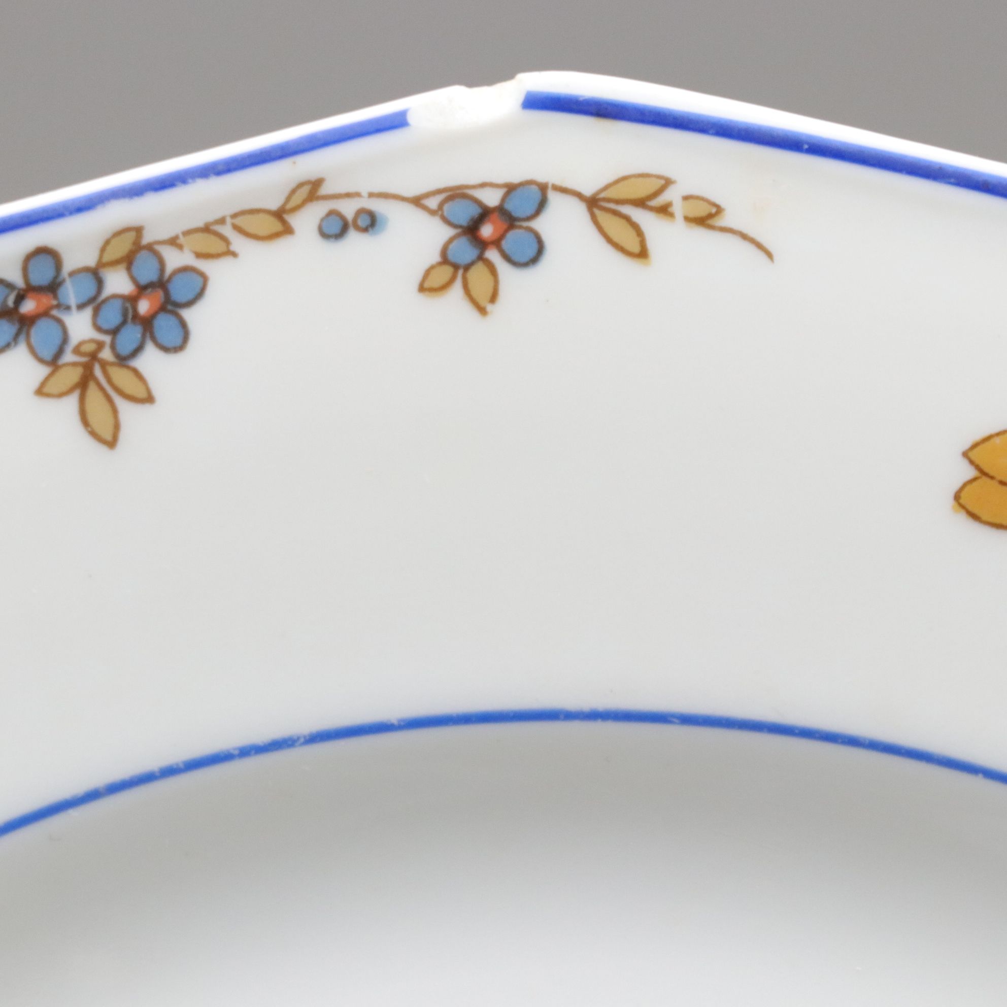 A. Lanternier Limoges Porcelain Dinnerware with English Cream, Sugar, and Dish