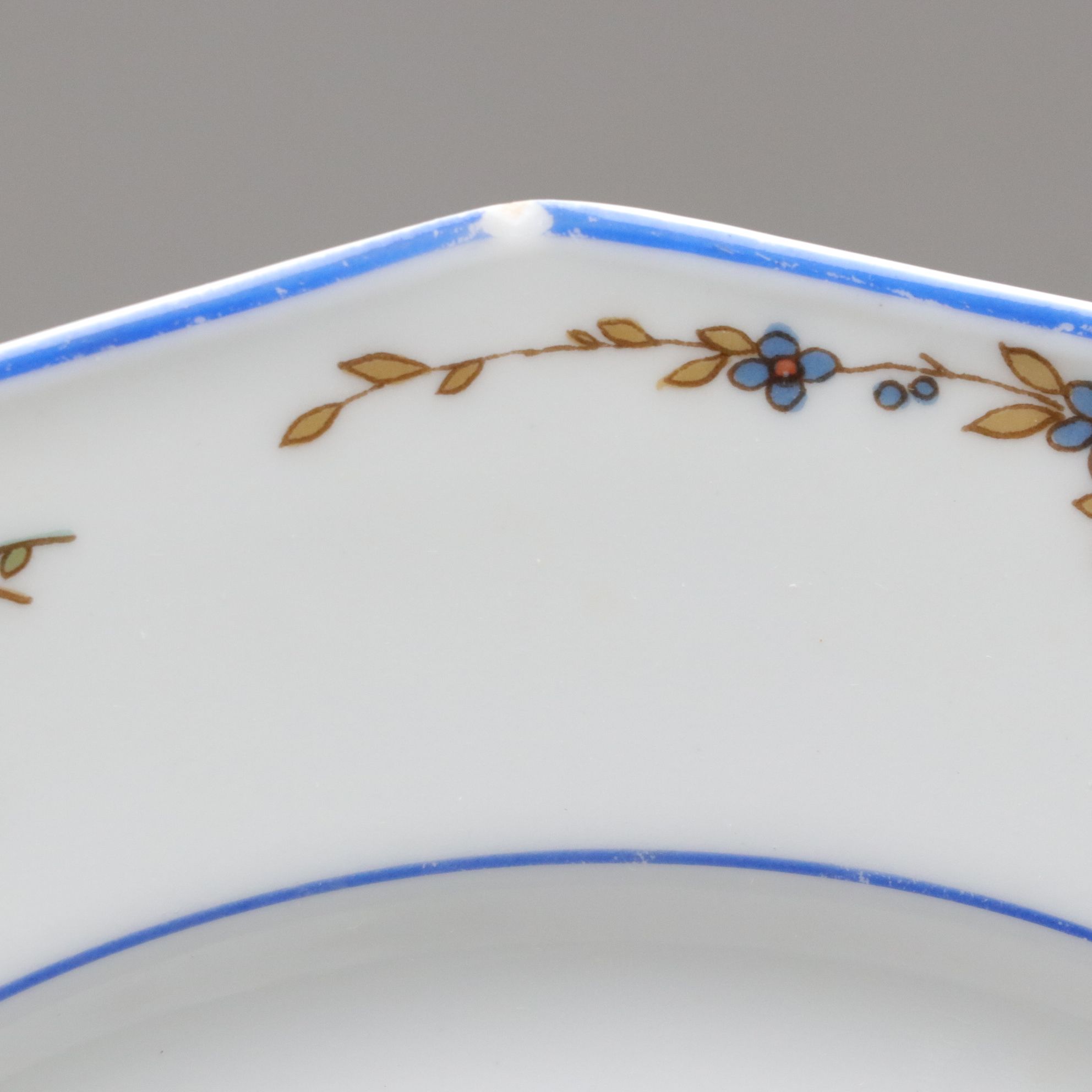A. Lanternier Limoges Porcelain Dinnerware with English Cream, Sugar, and Dish