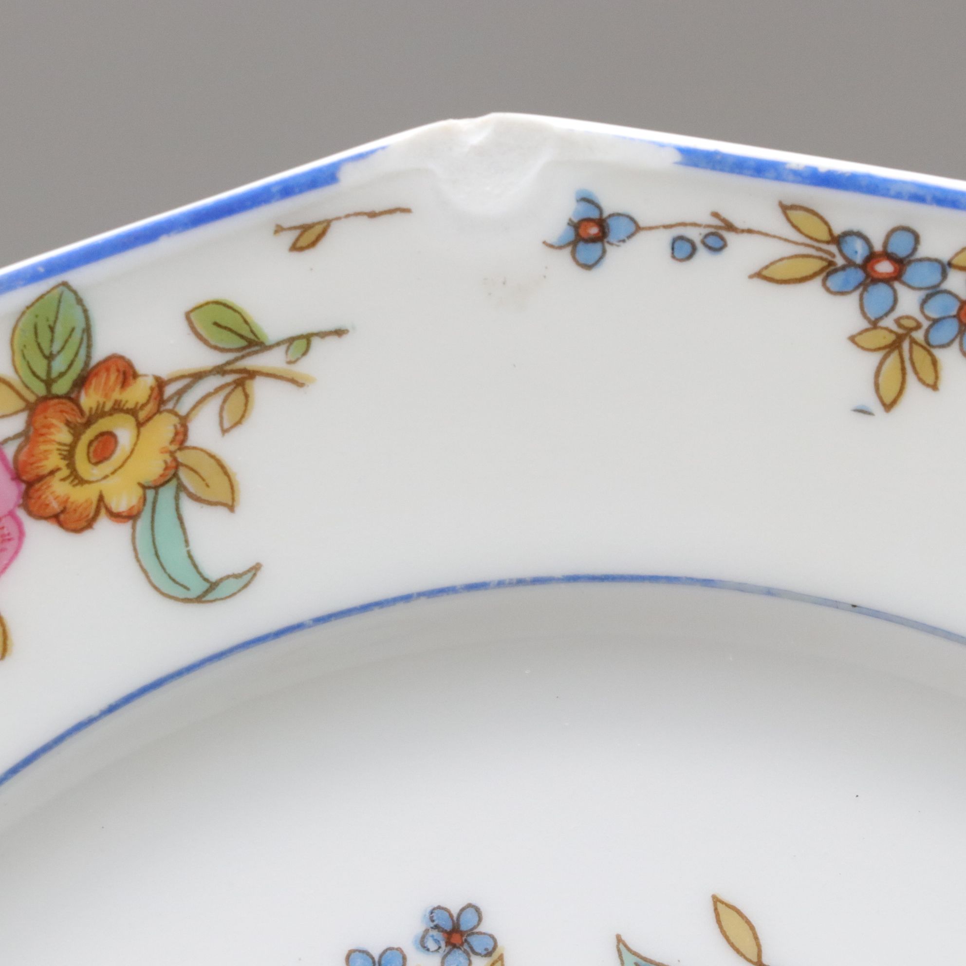 A. Lanternier Limoges Porcelain Dinnerware with English Cream, Sugar, and Dish
