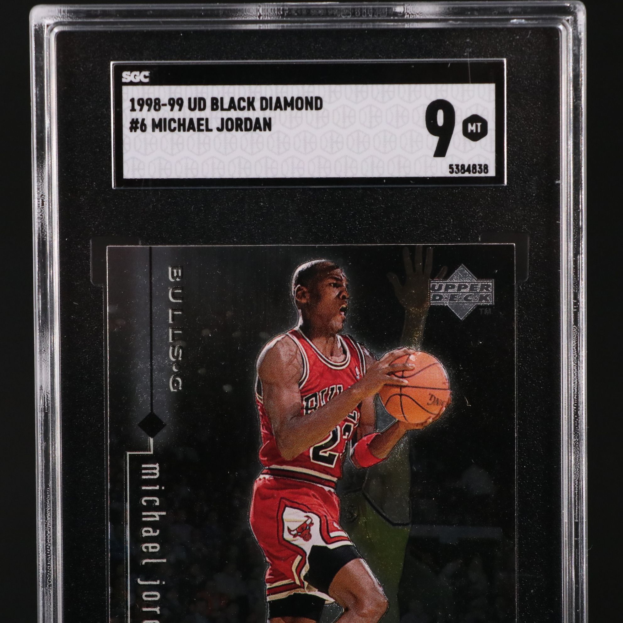 1998-99 Upper Deck Black Diamond Michael Jordan Chicago Bulls Card Graded SGC 9