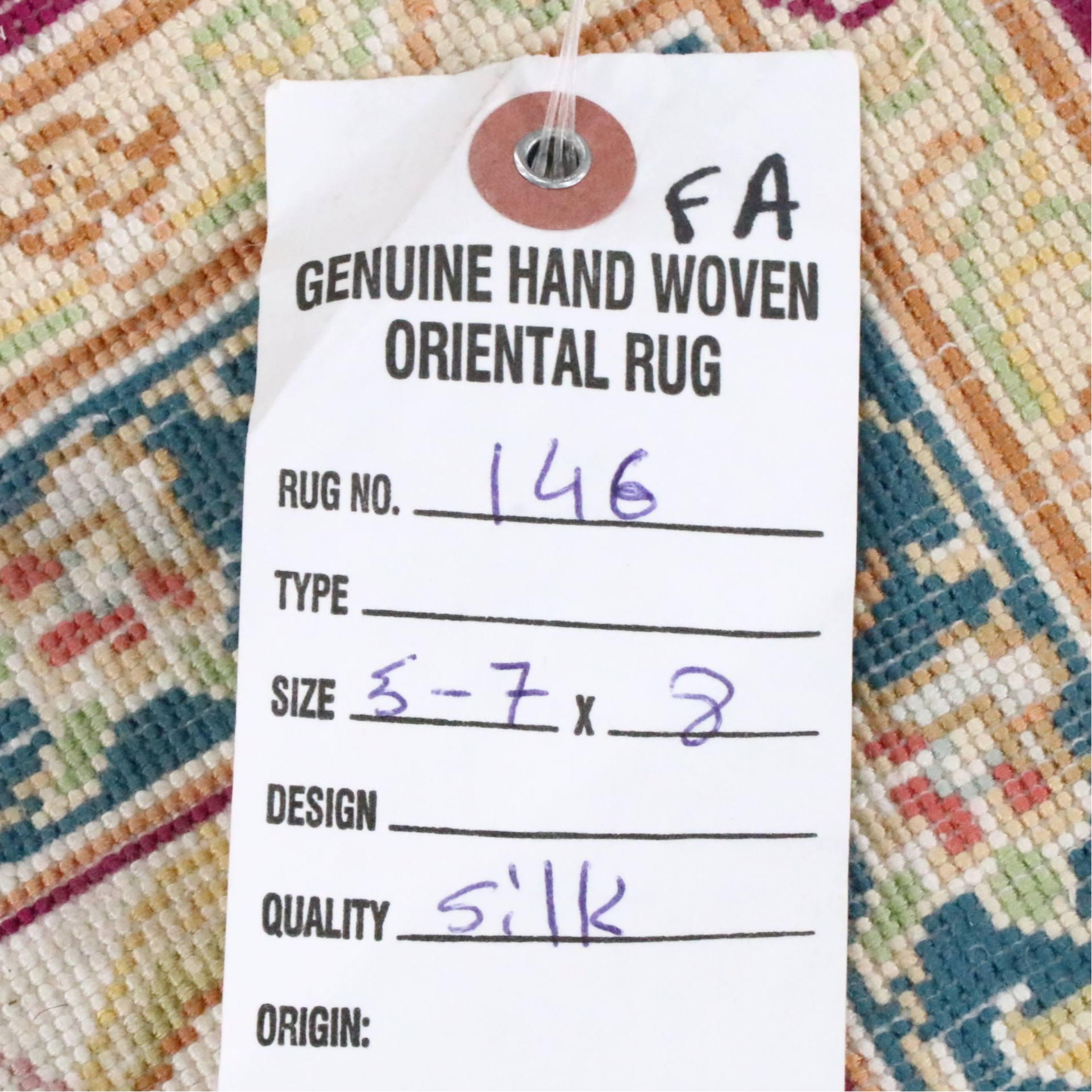 5'7 x 8'7 Hand-Knotted Persian Qom Silk Area Rug