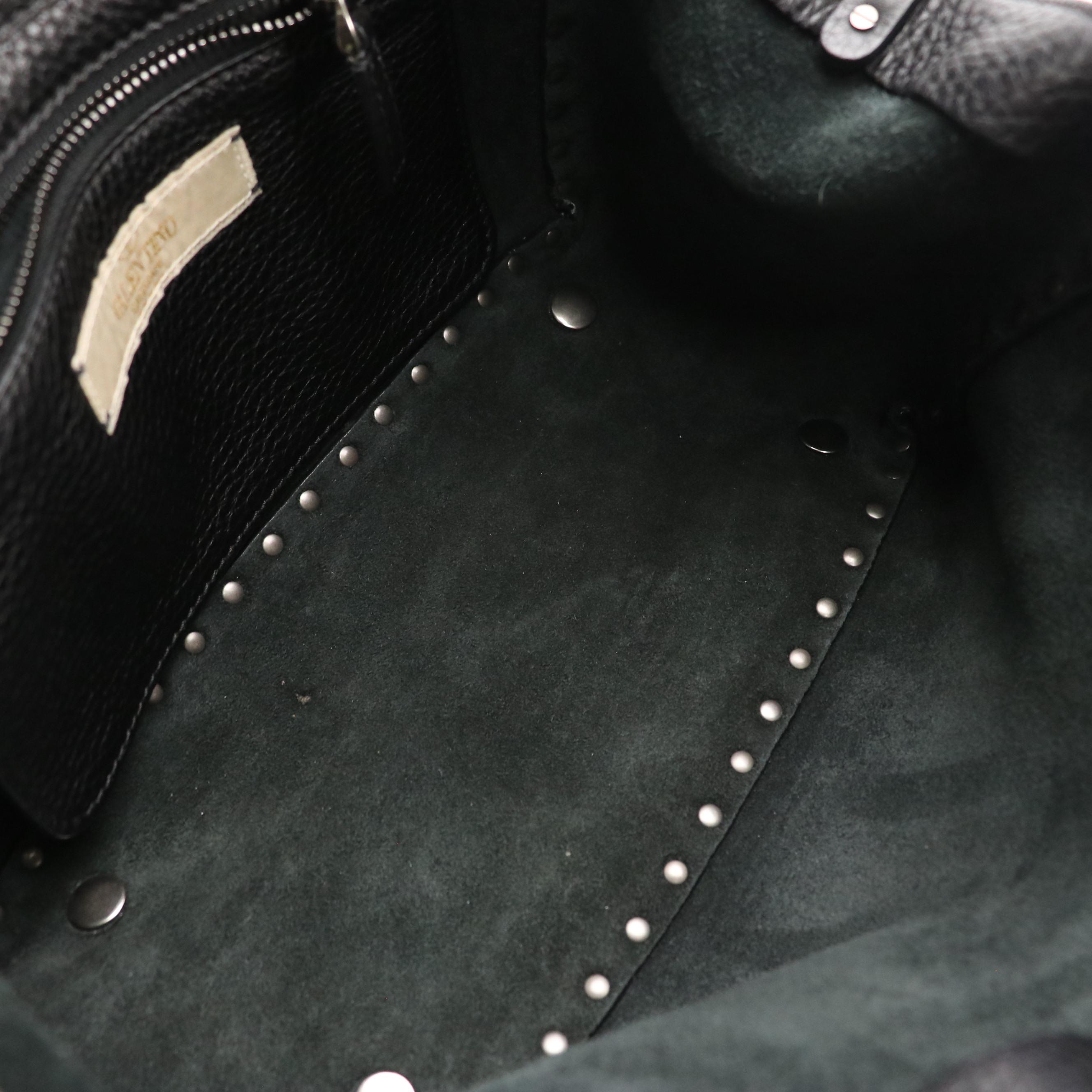 Valentino Two-Way Bag in Turquoise Rock Studded Calfskin Leather