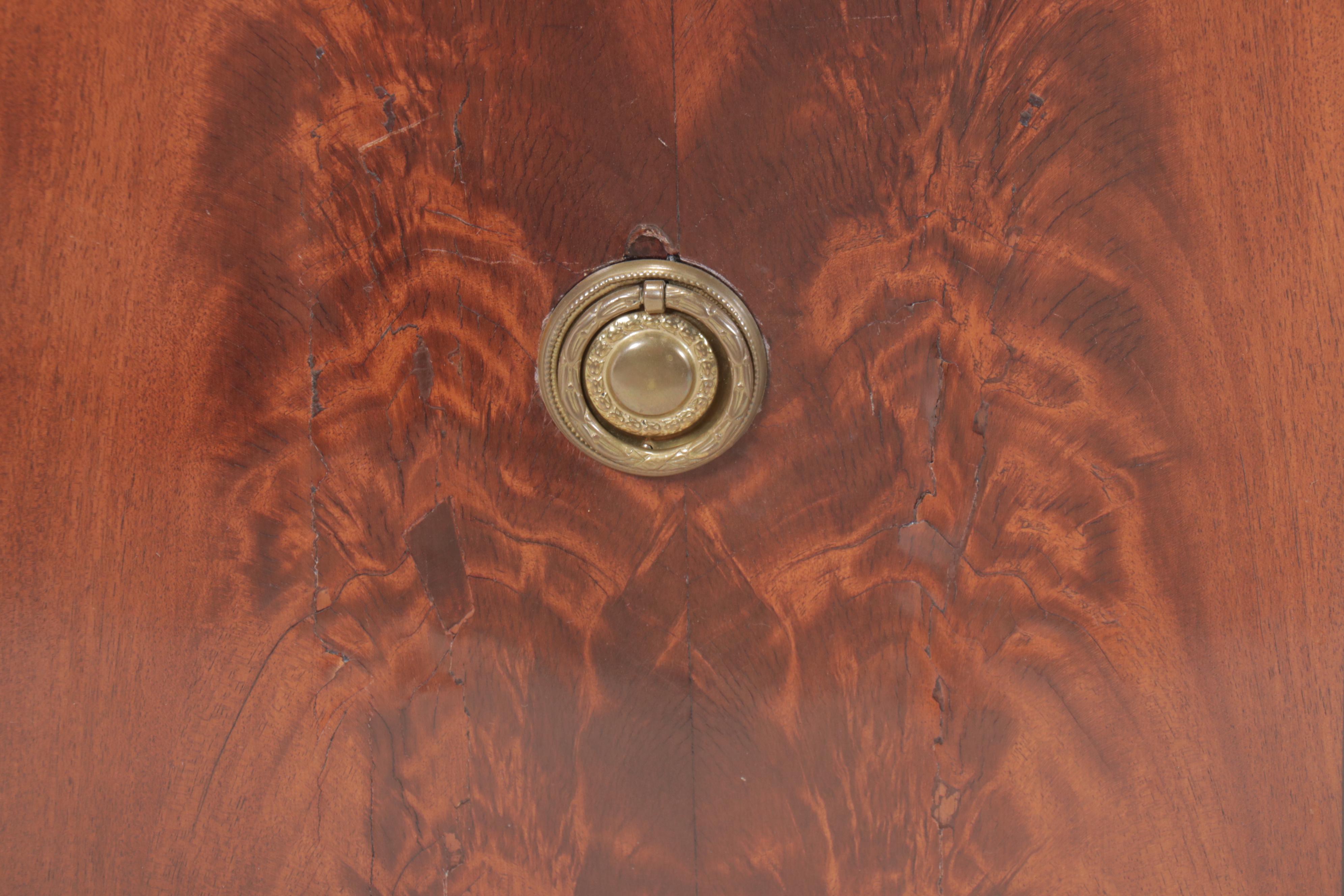 Hepplewhite Style Serpentine Mahogany Sideboard, Late 19th/Early 20th Century