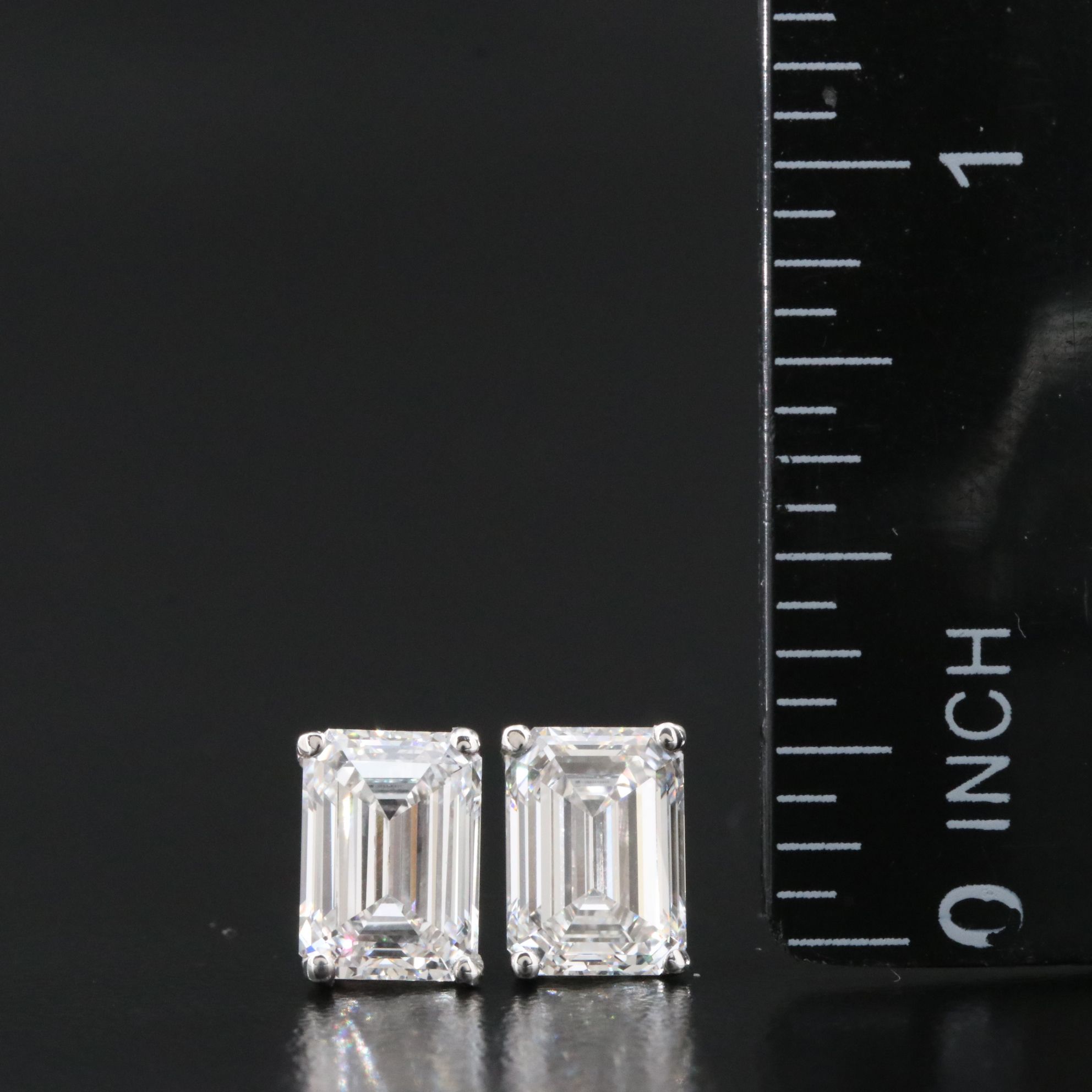 18K 3.73 CTW Lab Grown Diamond Stud Earrings with IGI Reports