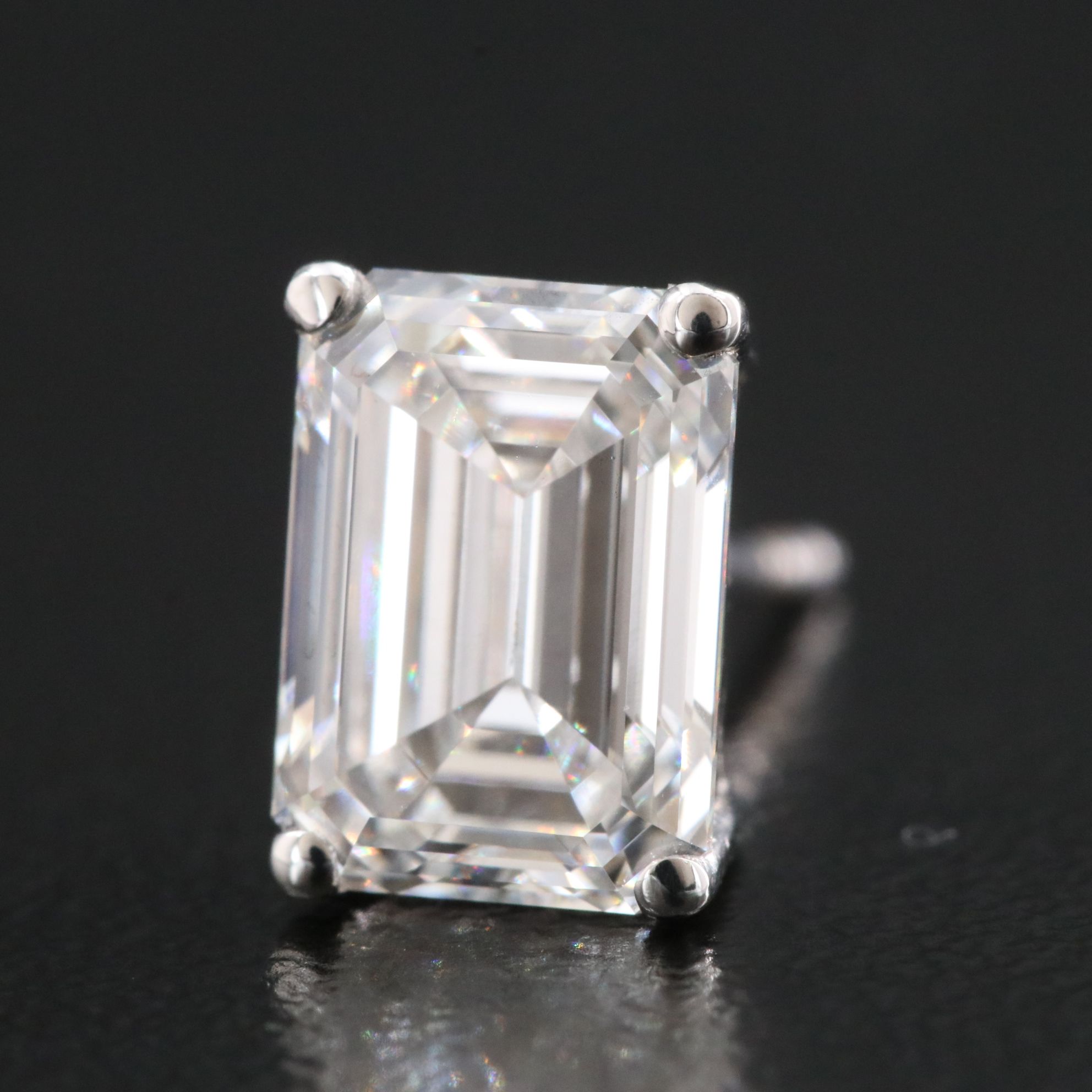 18K 3.73 CTW Lab Grown Diamond Stud Earrings with IGI Reports