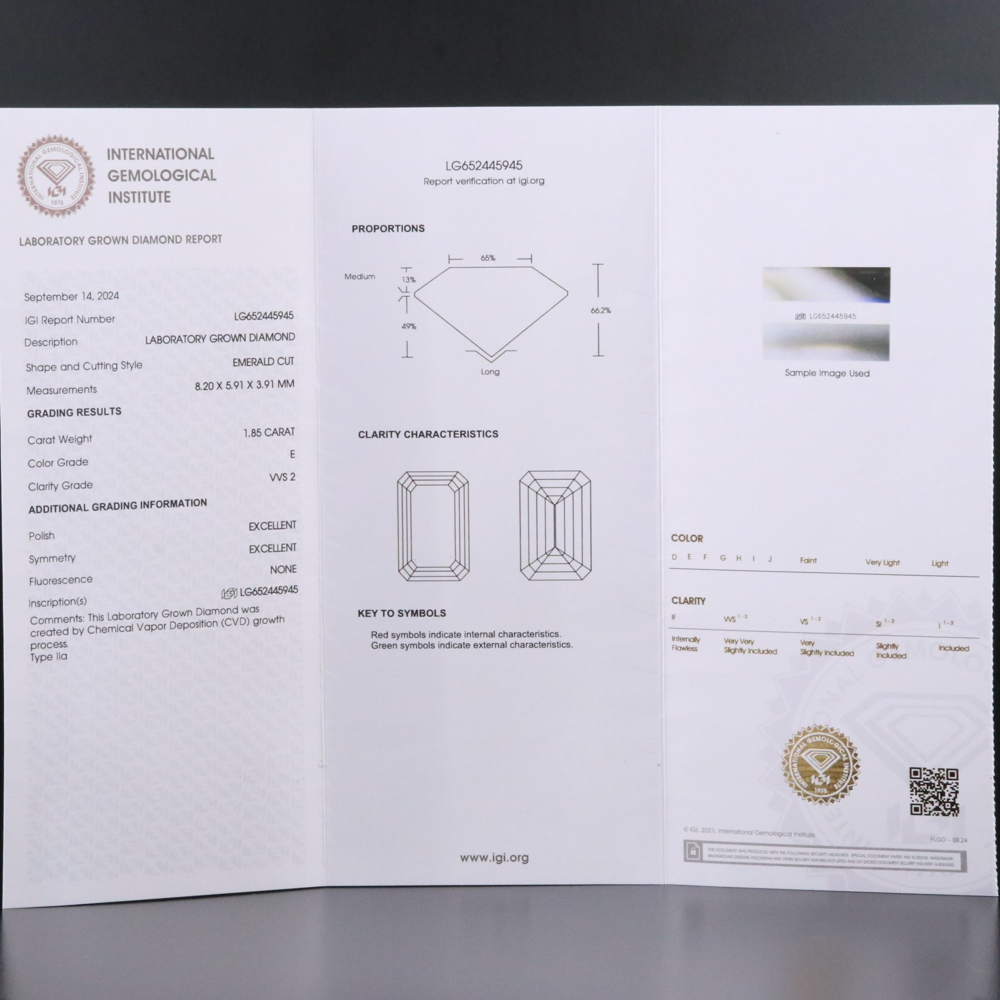 18K 3.73 CTW Lab Grown Diamond Stud Earrings with IGI Reports