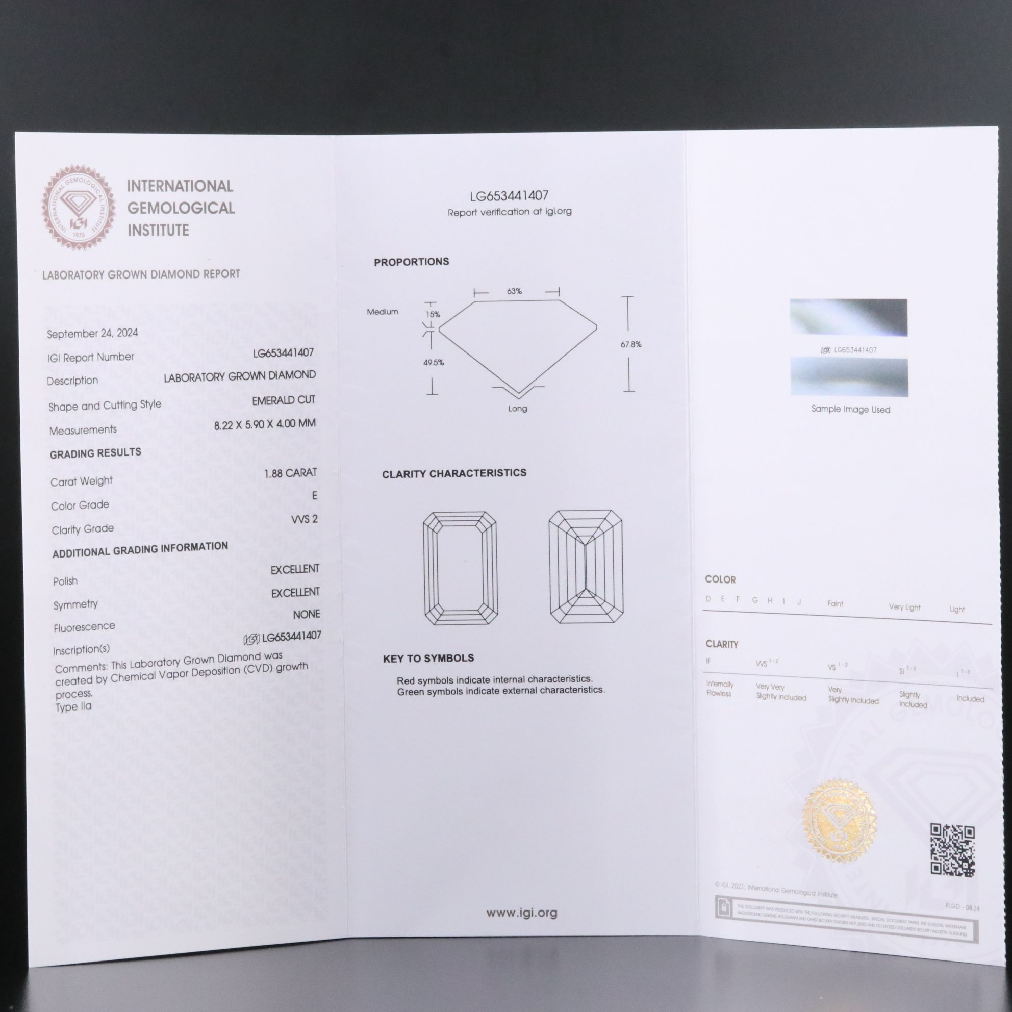 18K 3.73 CTW Lab Grown Diamond Stud Earrings with IGI Reports