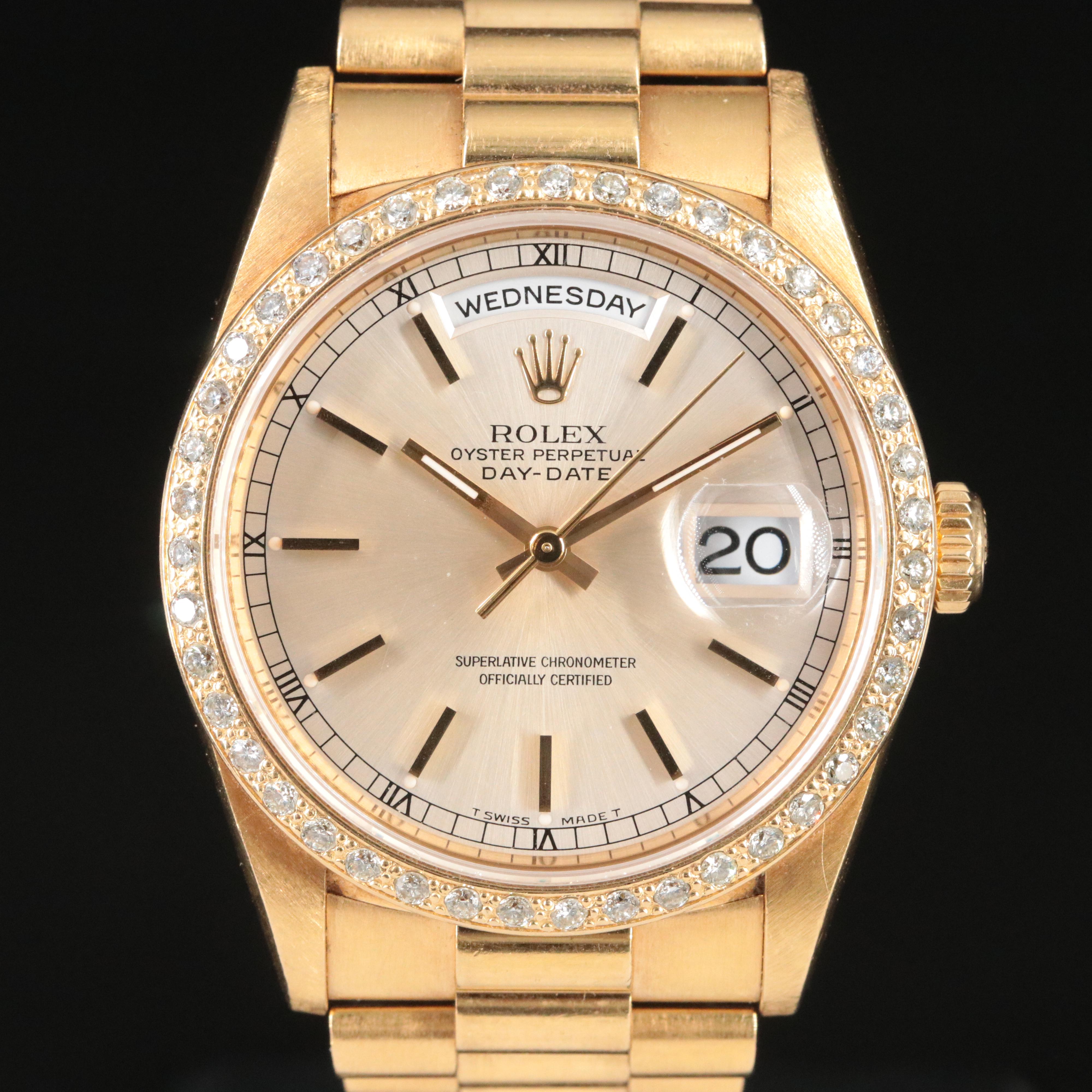 1995 Rolex Day-Date Custom Diamond President 18238 Watch