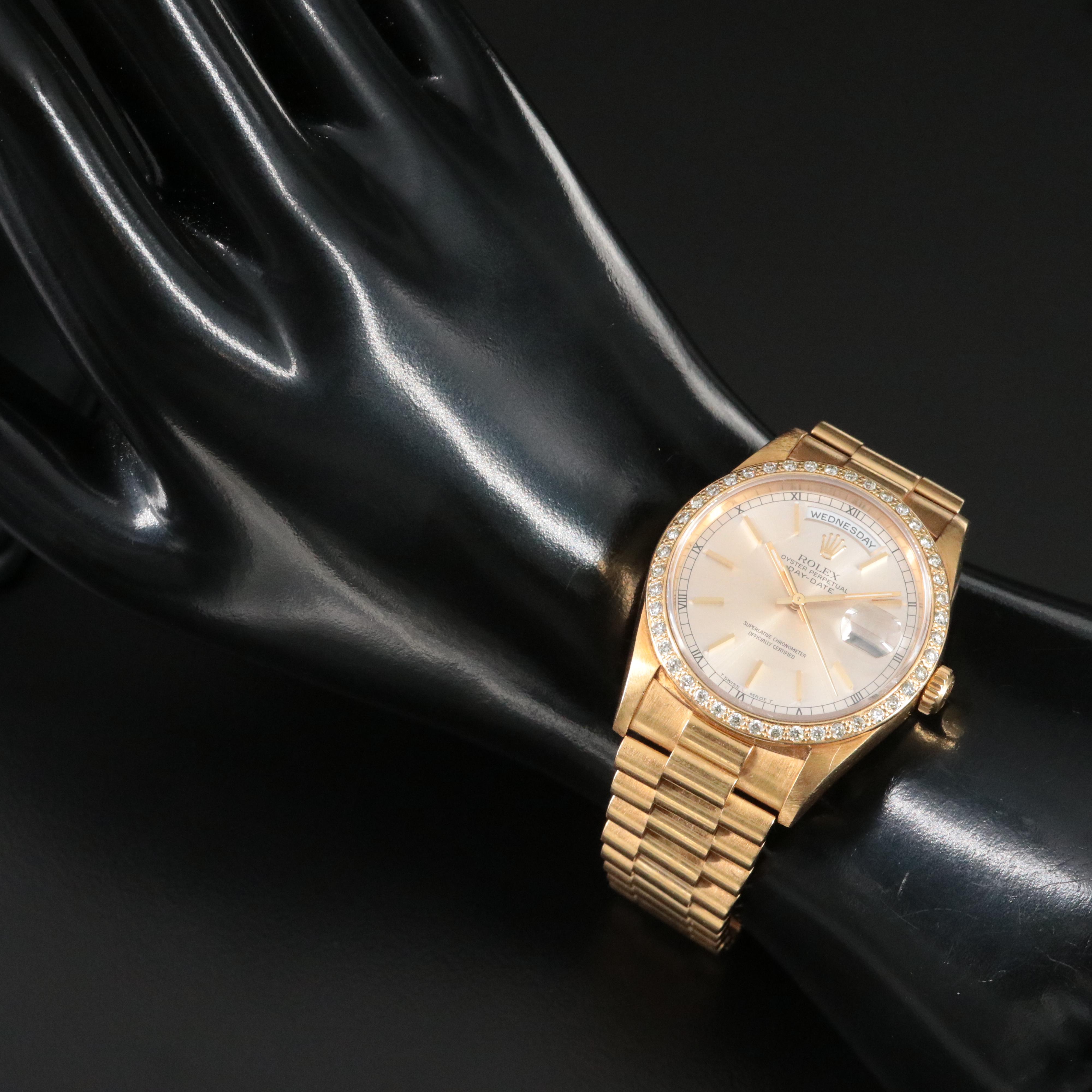 1995 Rolex Day-Date Custom Diamond President 18238 Watch