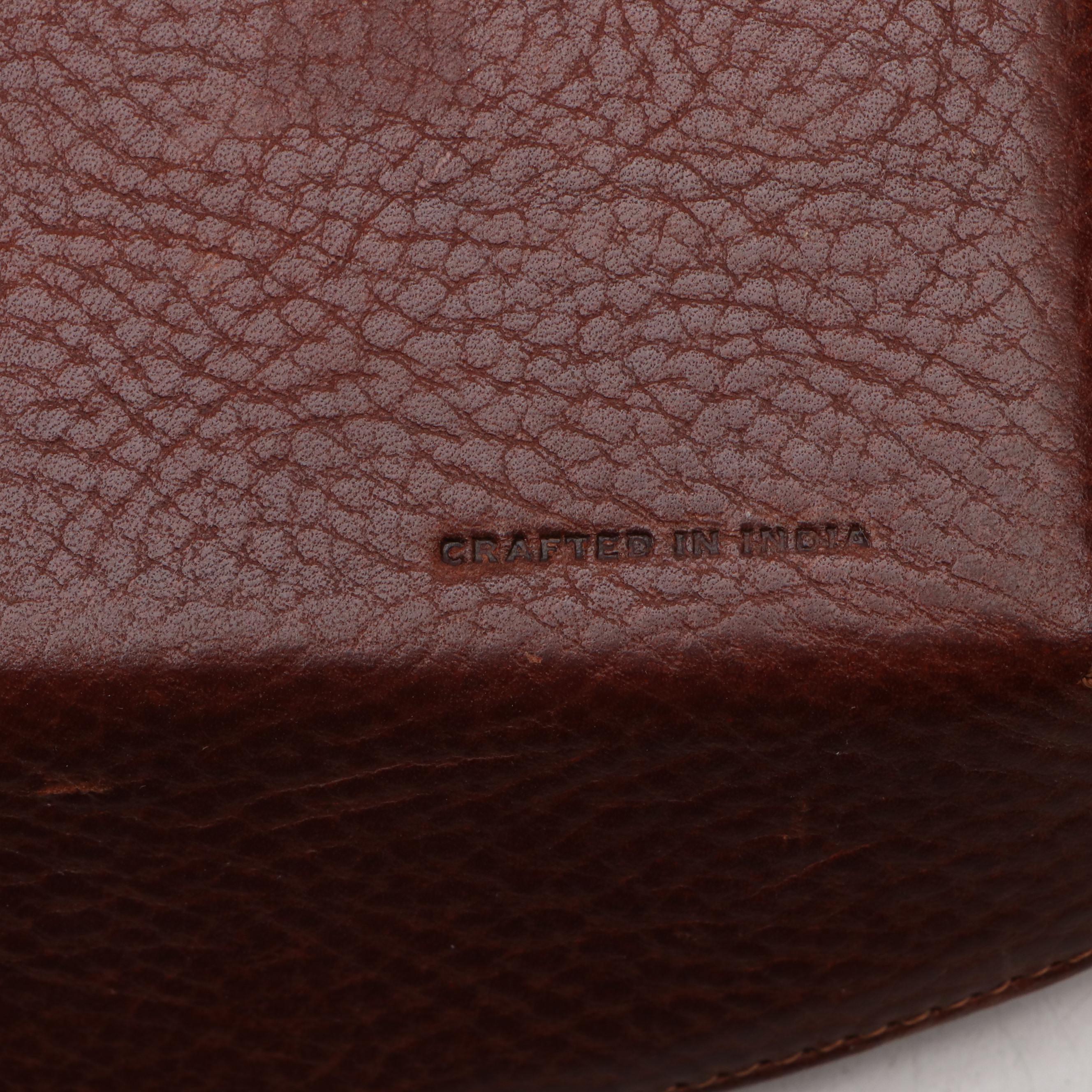 Cole Haan Leather Desk Valet with Watch Case and Other Office Accessories