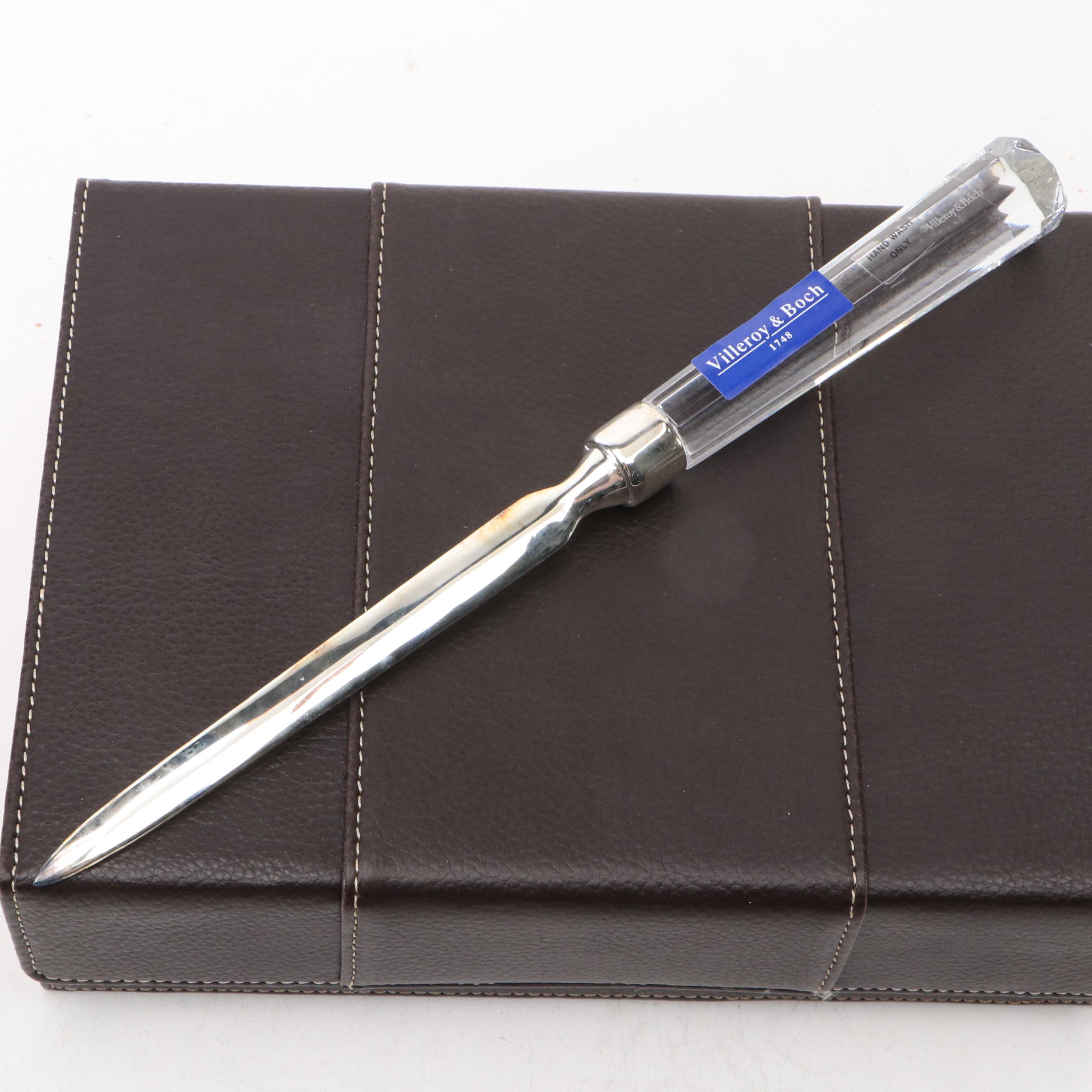 Cole Haan Leather Desk Valet with Watch Case and Other Office Accessories