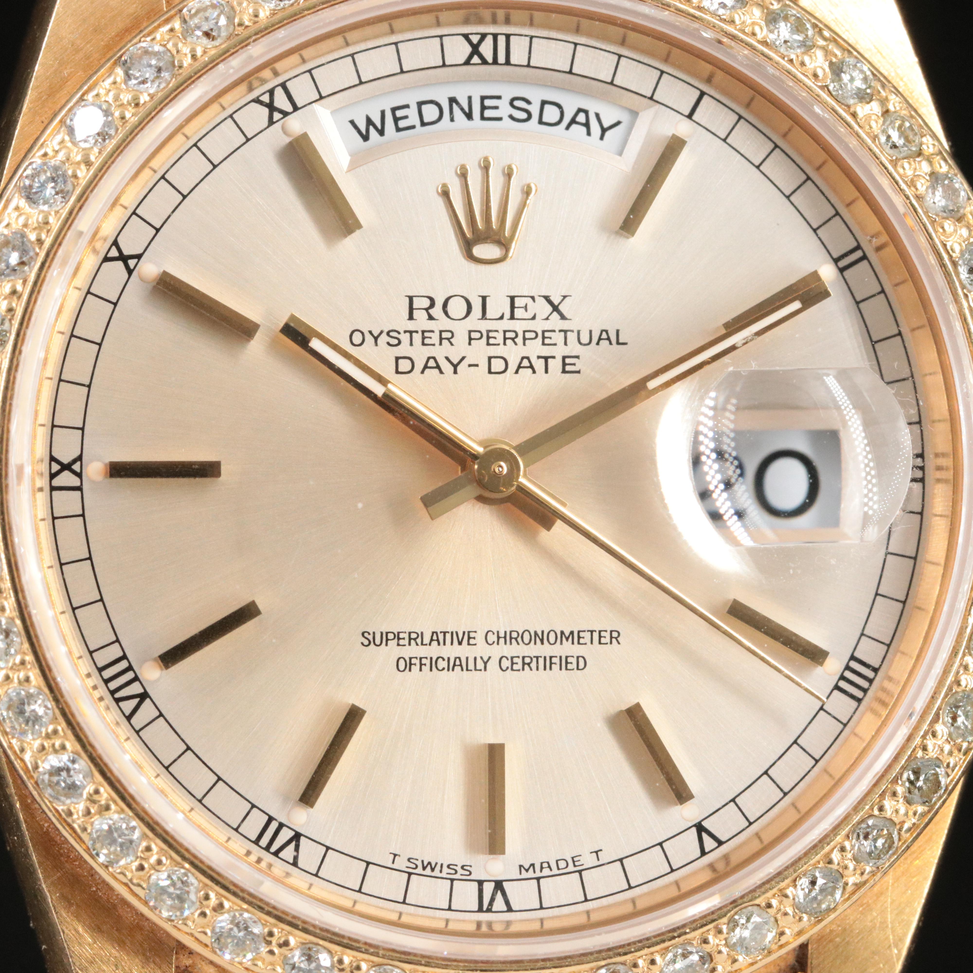 1995 Rolex Day-Date Custom Diamond President 18238 Watch