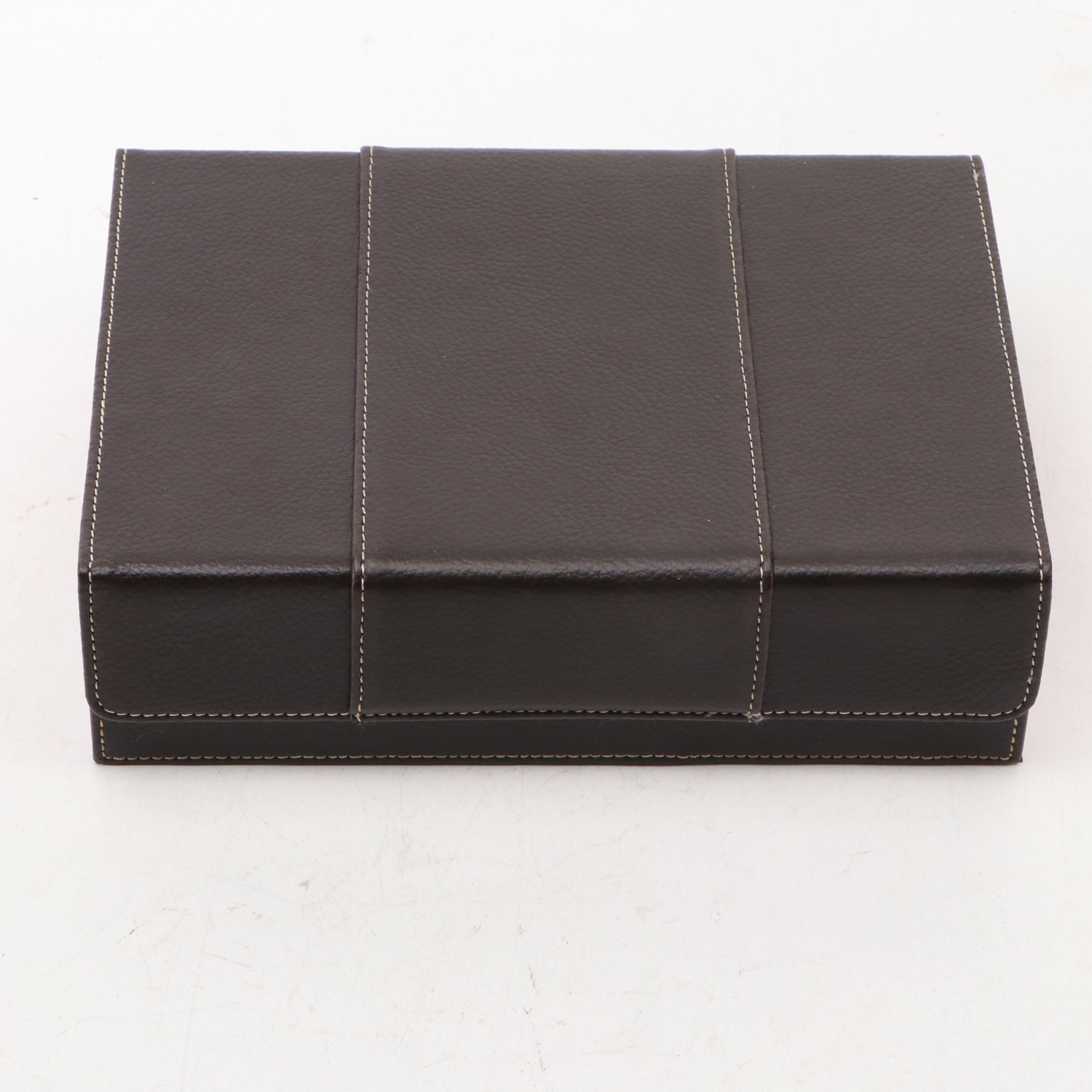 Cole Haan Leather Desk Valet with Watch Case and Other Office Accessories