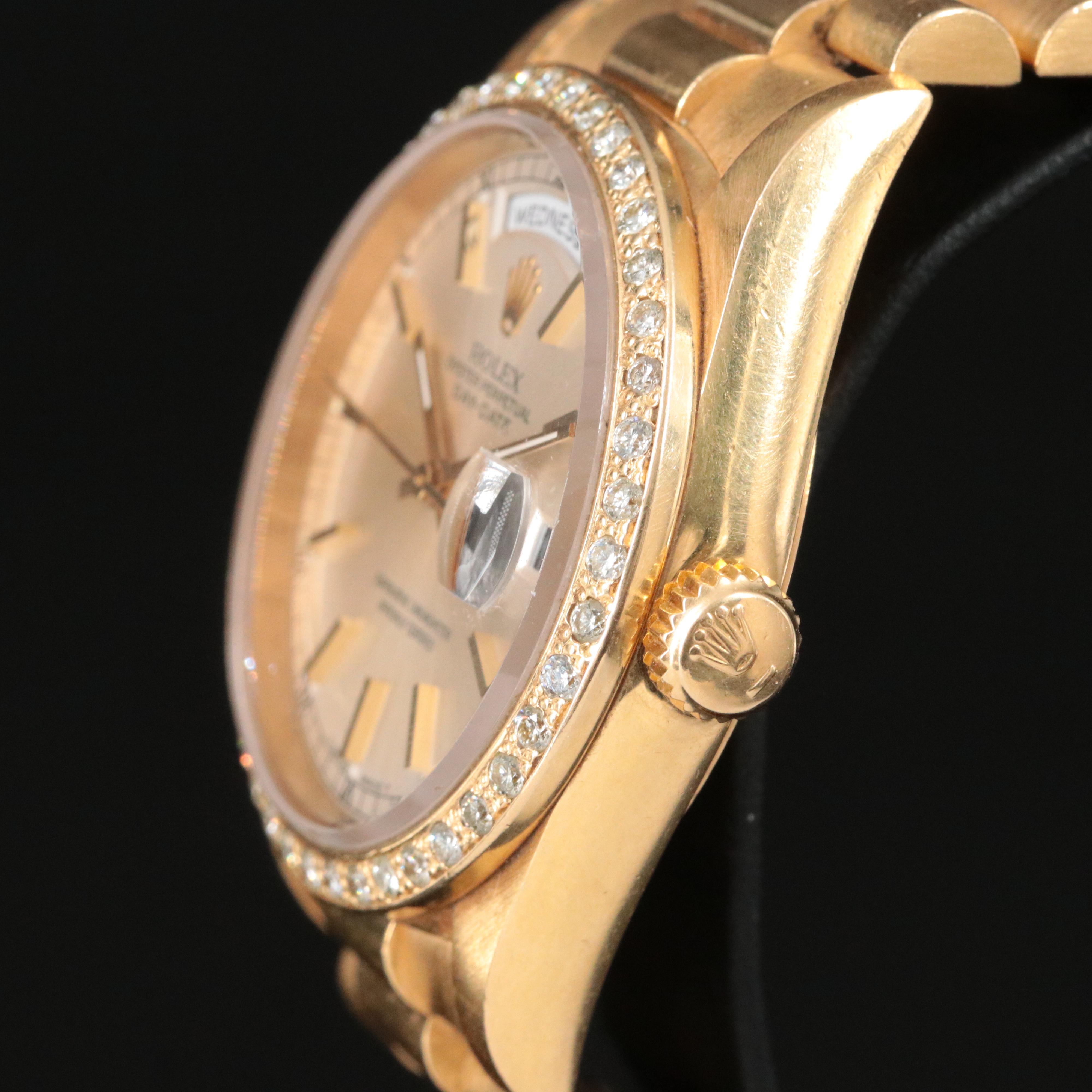 1995 Rolex Day-Date Custom Diamond President 18238 Watch