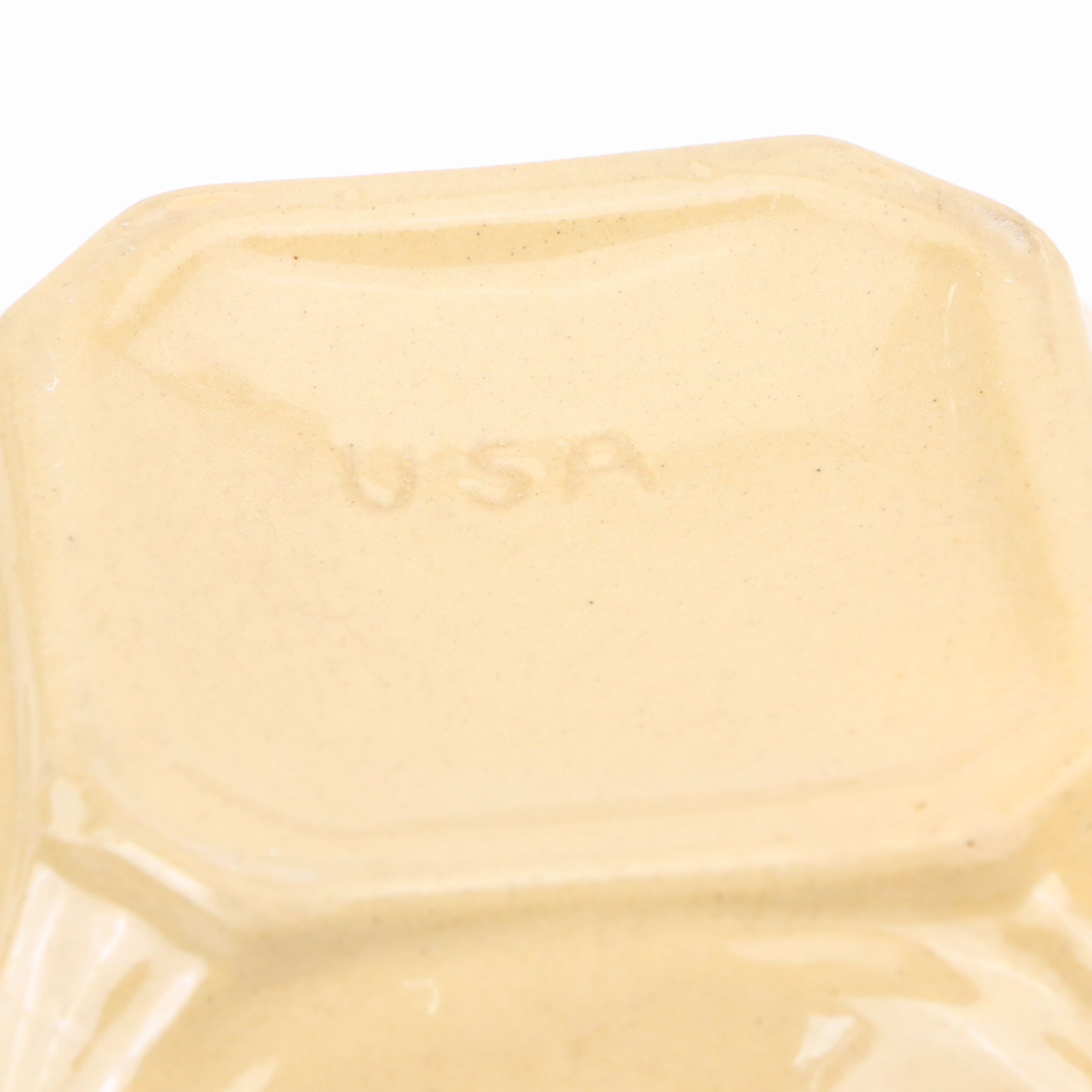 American Blue and Pink Banded Yellowware Mixing Bowls, 20th Century