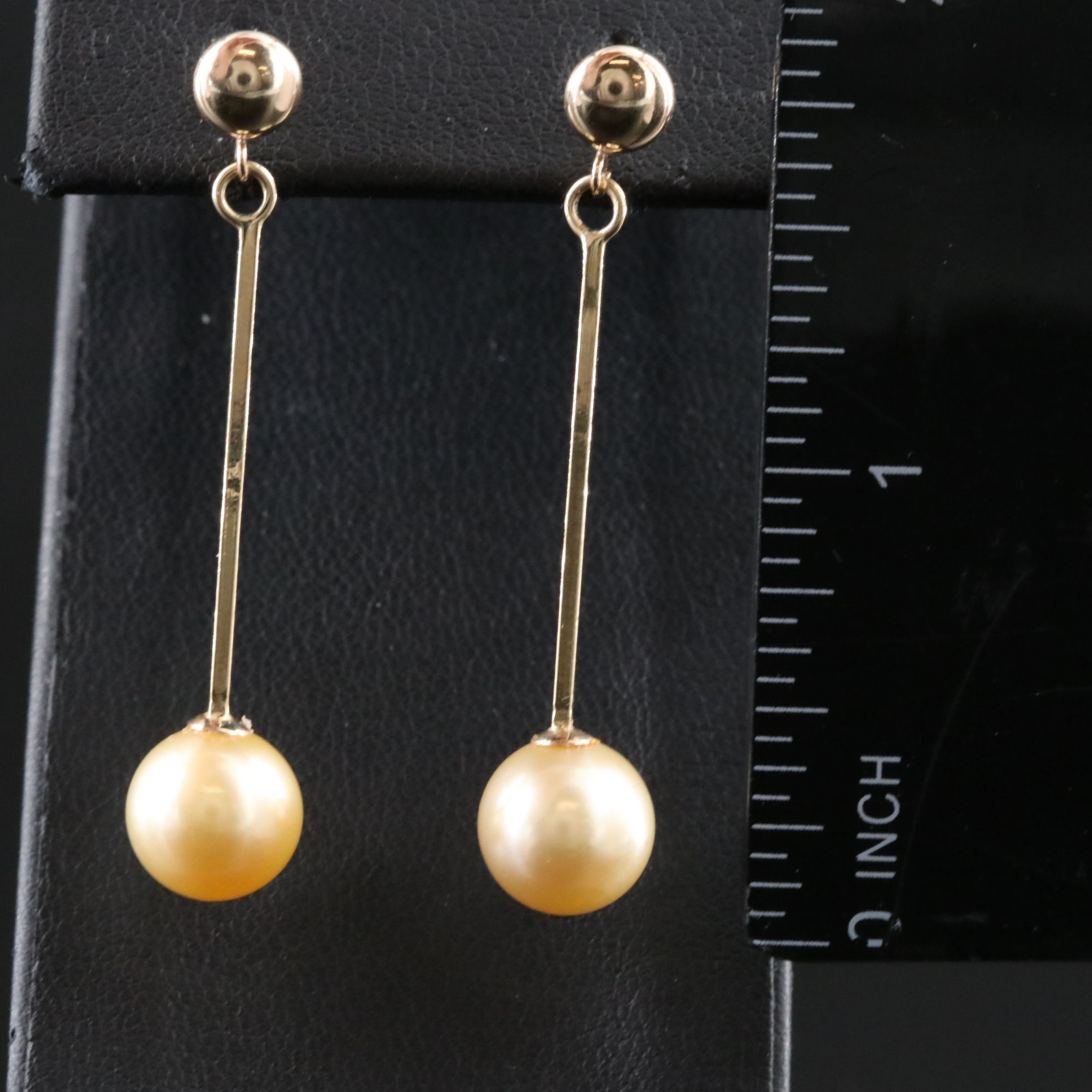 14K Pearl Drop Earrings