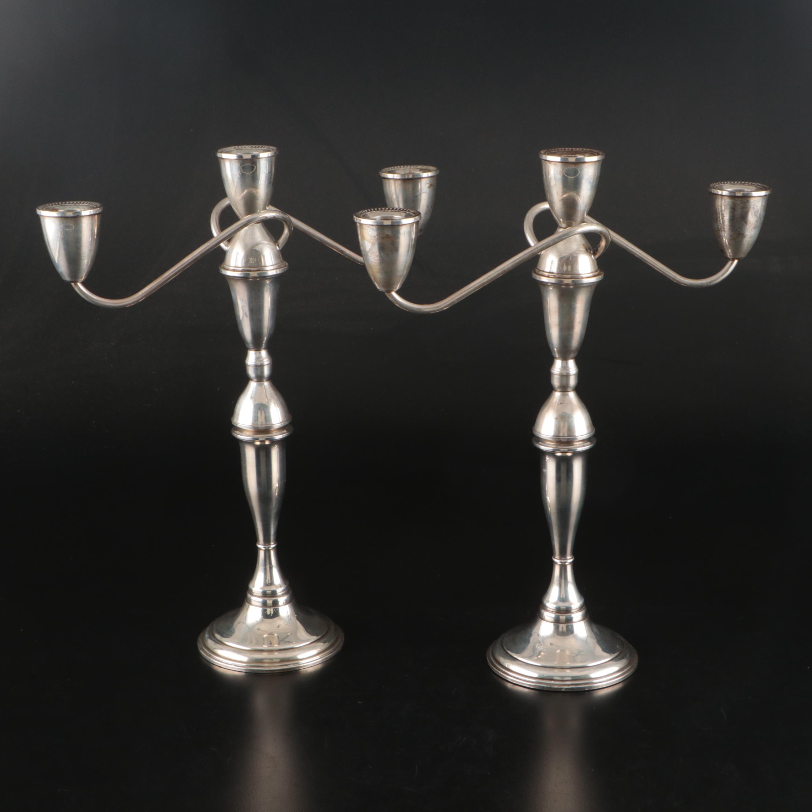 AMC Weighted Sterling Silver Convertible Candelabra