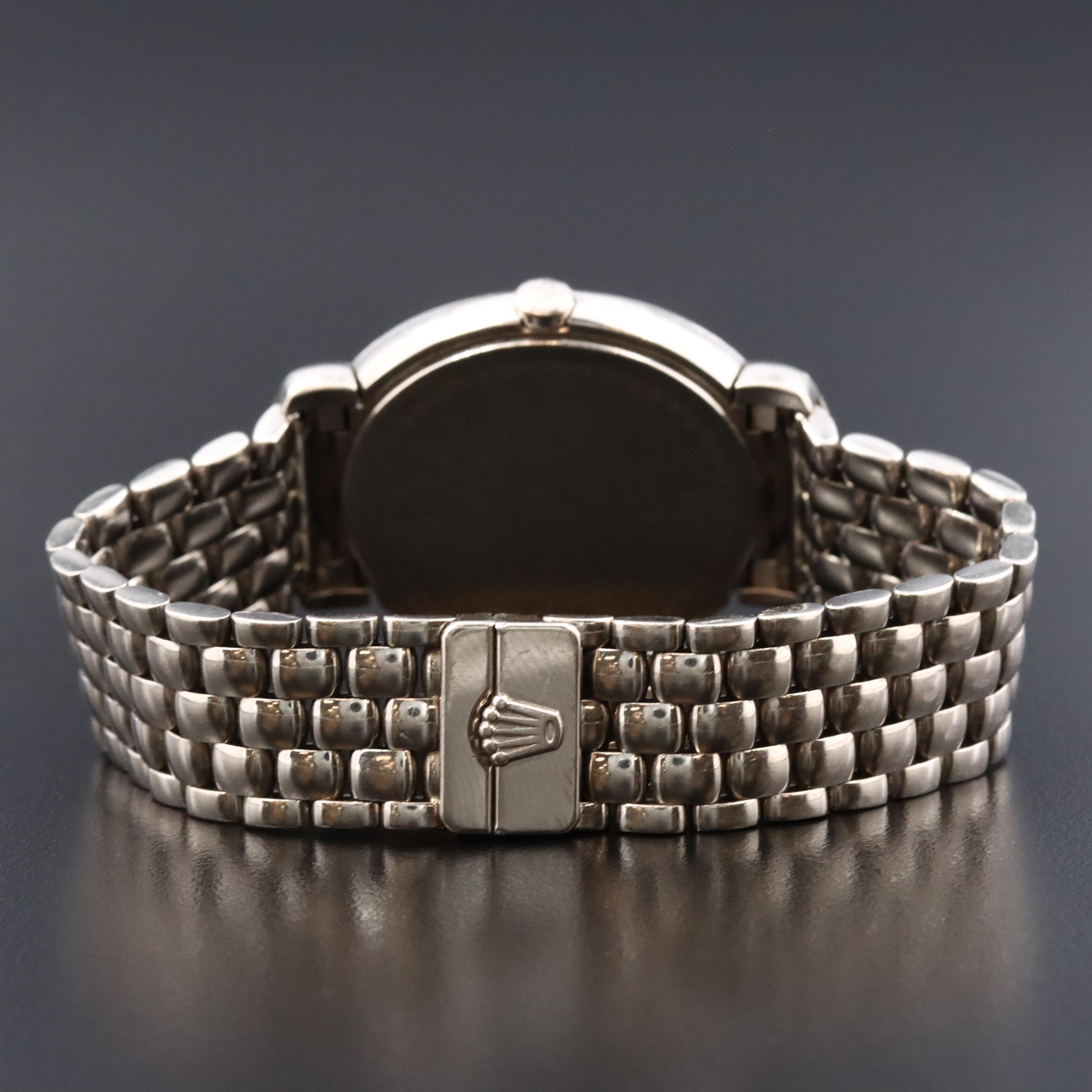 2007 Rolex Cellini Cellissimo Silver Jubilee Diamond Dial & Bezel 18K 6681 Watch