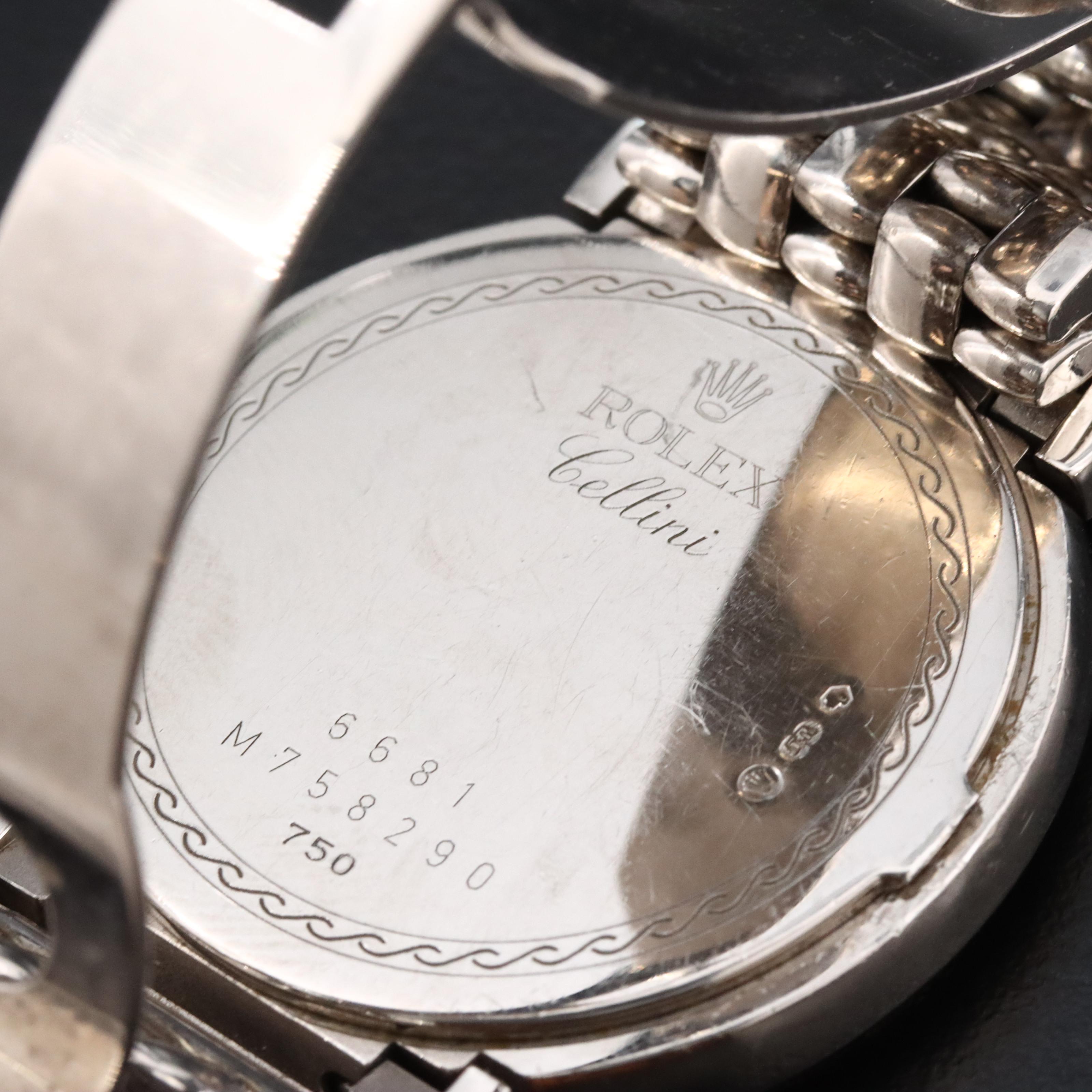 2007 Rolex Cellini Cellissimo Silver Jubilee Diamond Dial & Bezel 18K 6681 Watch