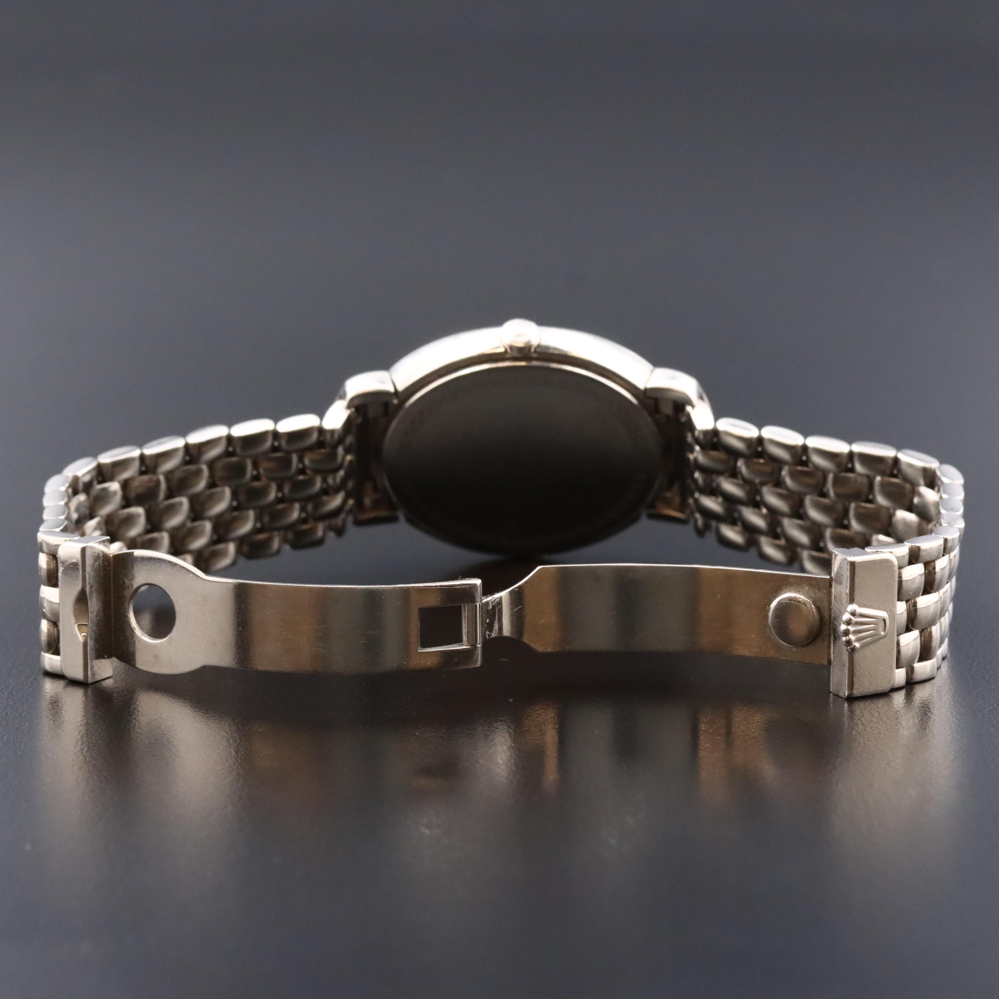 2007 Rolex Cellini Cellissimo Silver Jubilee Diamond Dial & Bezel 18K 6681 Watch